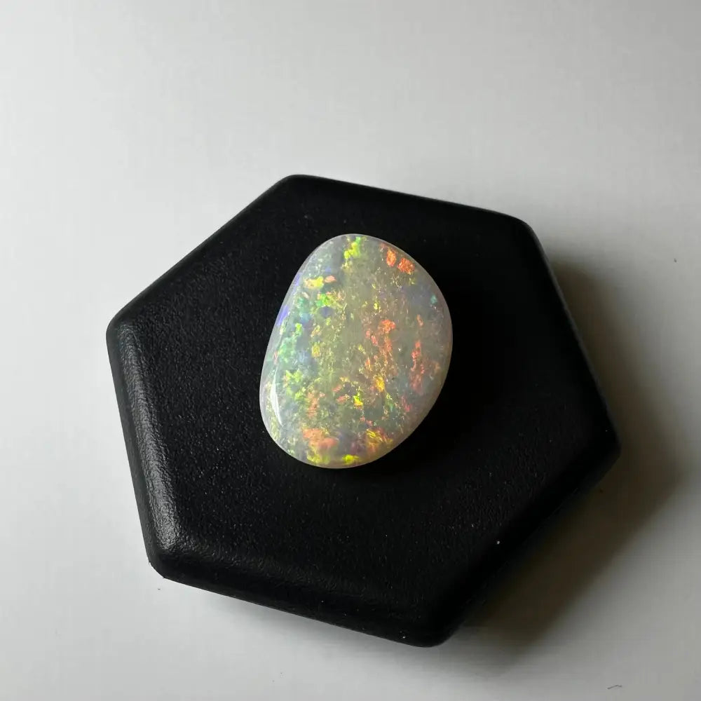 Iridescent opal gemstone from Lightning Ridge 2.4 carats hand-cut and solid