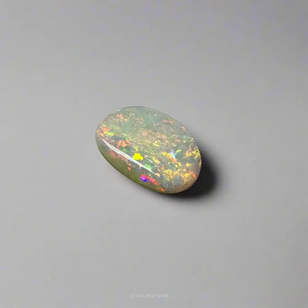 Oval-shaped Lightning Ridge Opal 2.4 Carat with iridescent play-of-color