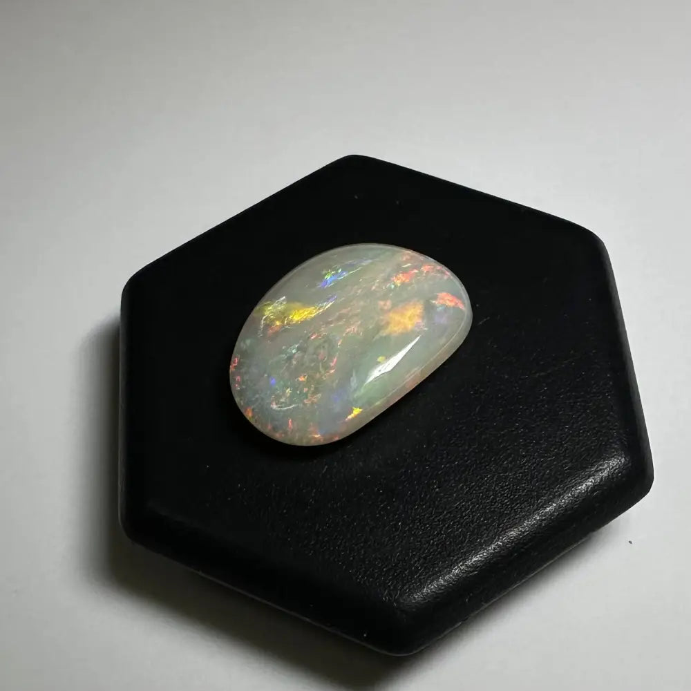 Iridescent Opal Cabochon from Lightning Ridge 2.4 Carat Solid Hand-Cut Gemstone