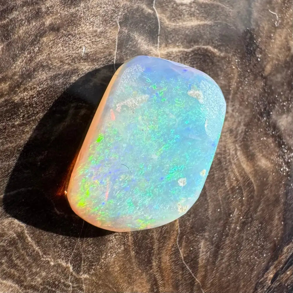 Iridescent opal gemstone.
