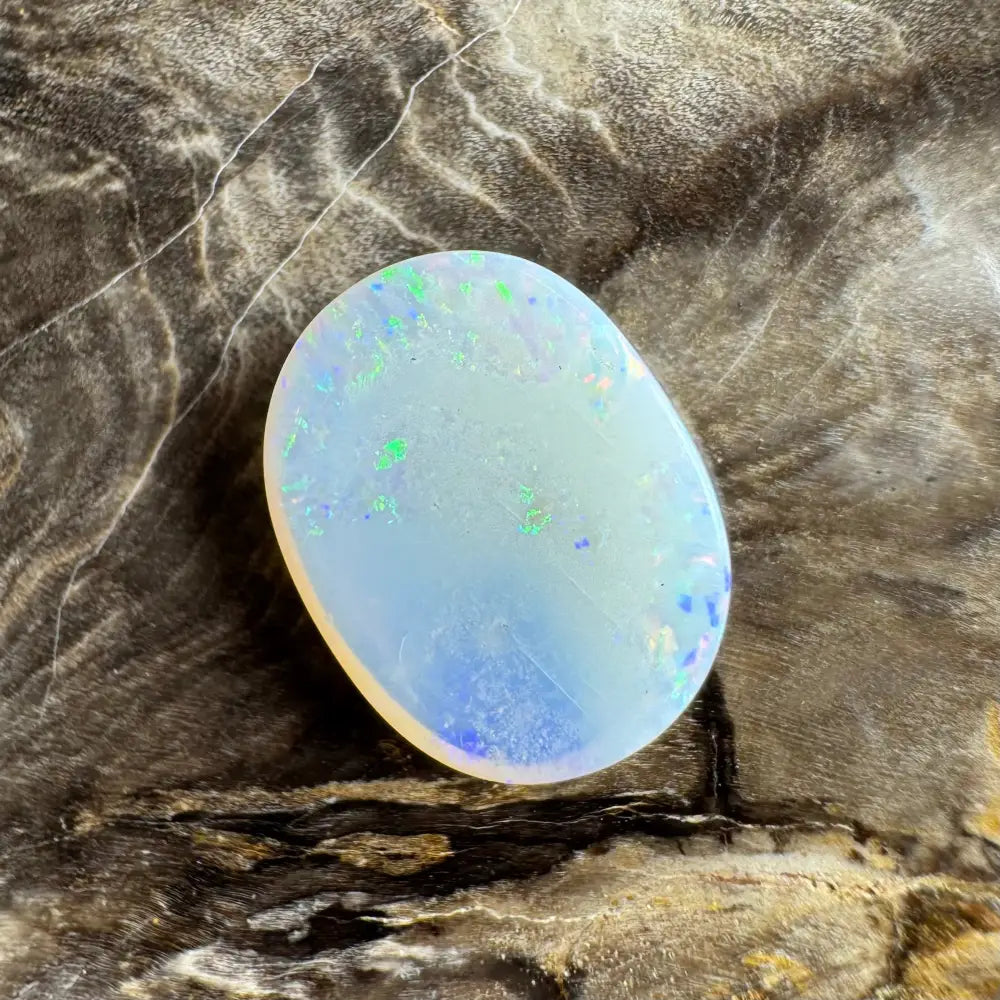 Iridescent opal cabochon from Lightning Ridge 3.5 carat solid hand-cut gemstone