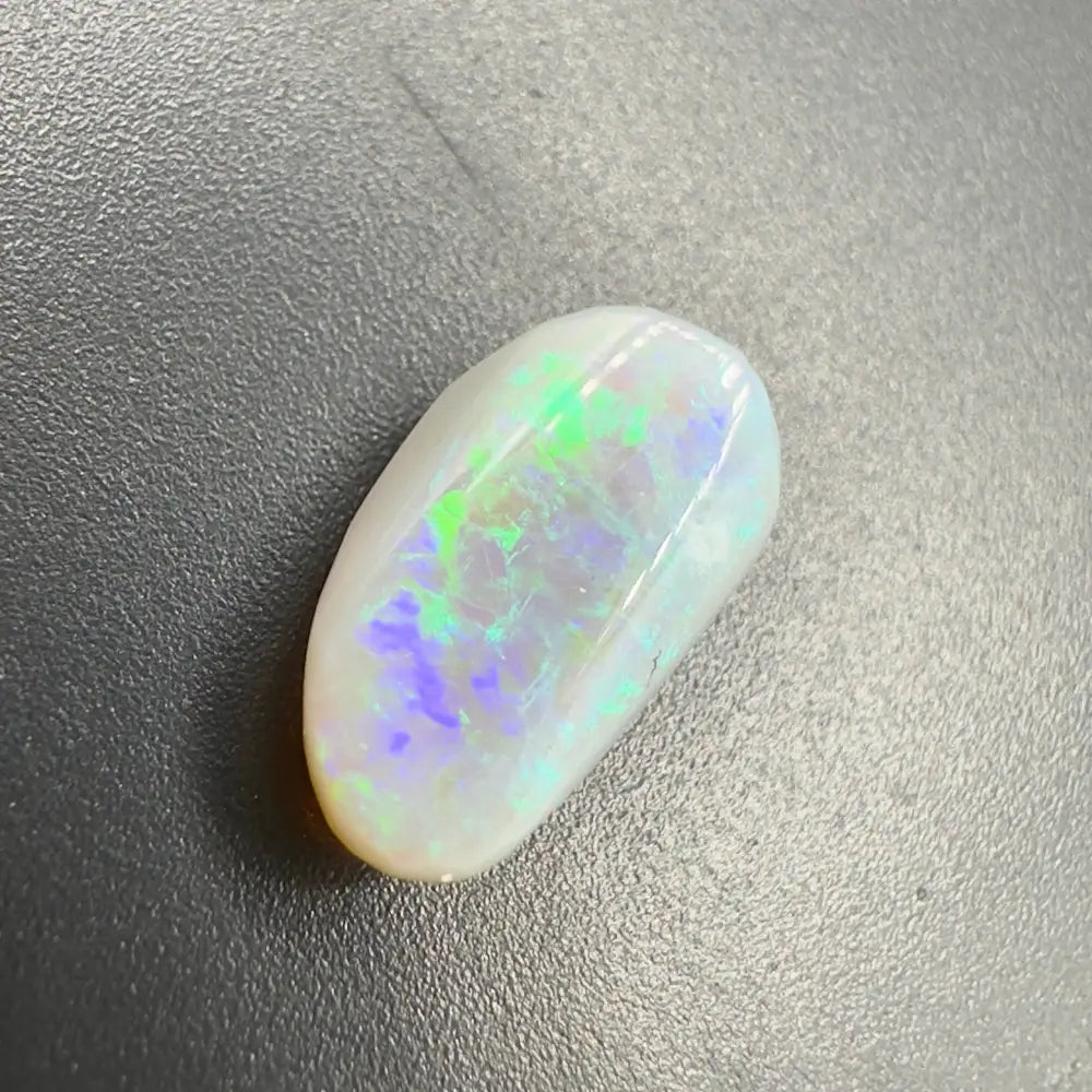 Iridescent Opal Cabochon from Lightning Ridge Semi Black Opal 1.2 Carat Hand-Cut