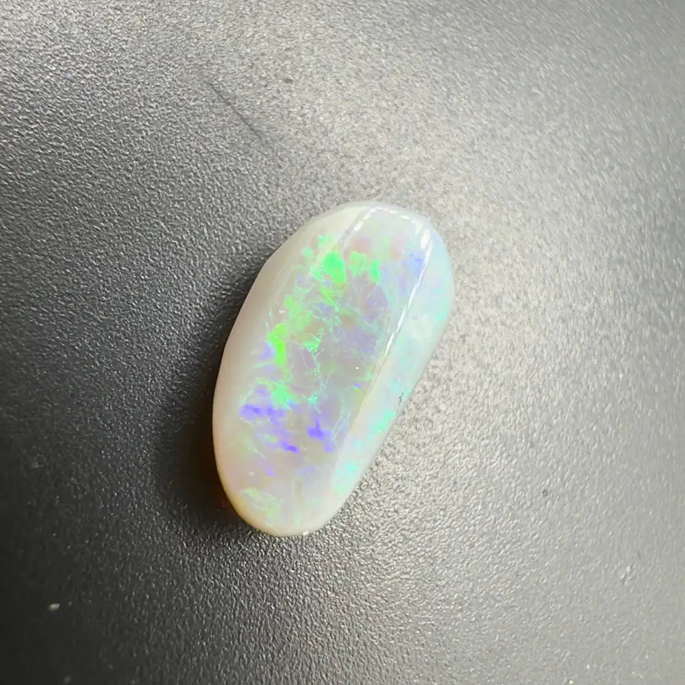 Iridescent opal cabochon from Lightning Ridge Semi Black Opal 1.2 Carat Hand-Cut