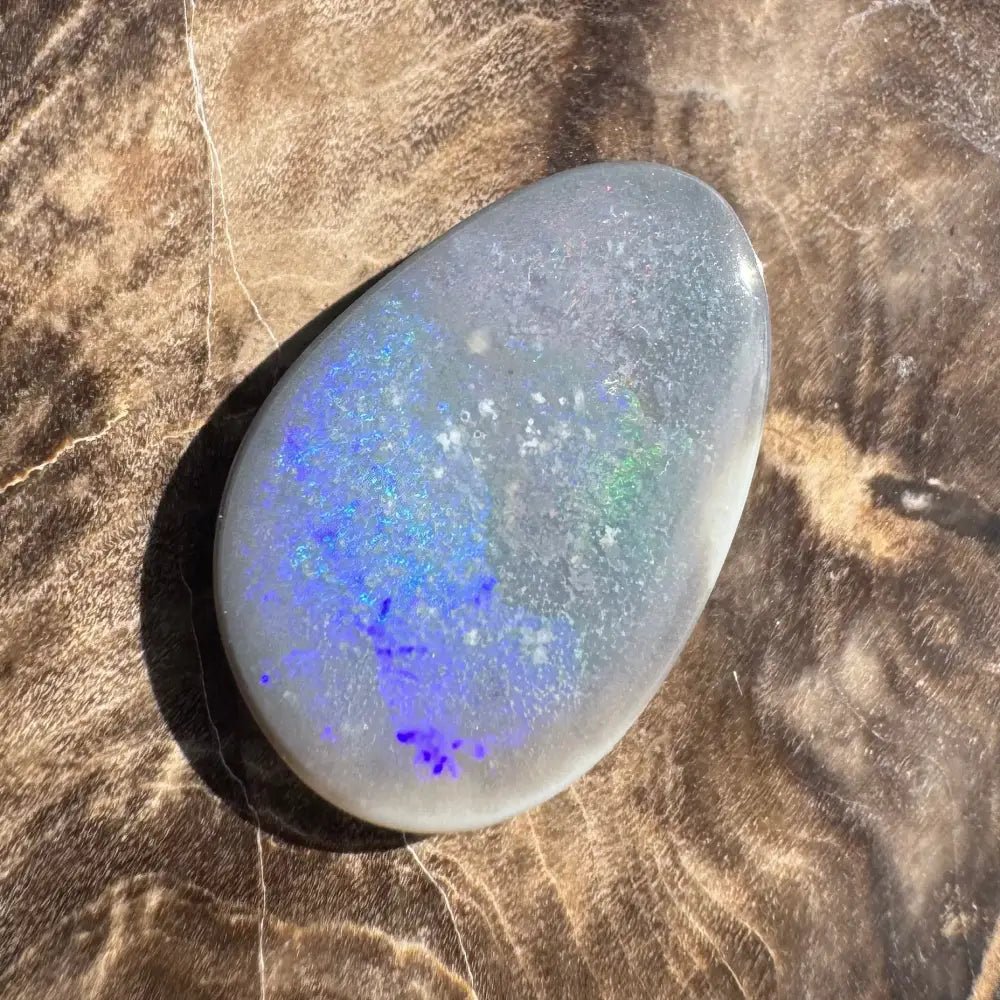 Lightning Ridge Semi Black Opal 3.8carat Solid Hand - Cut