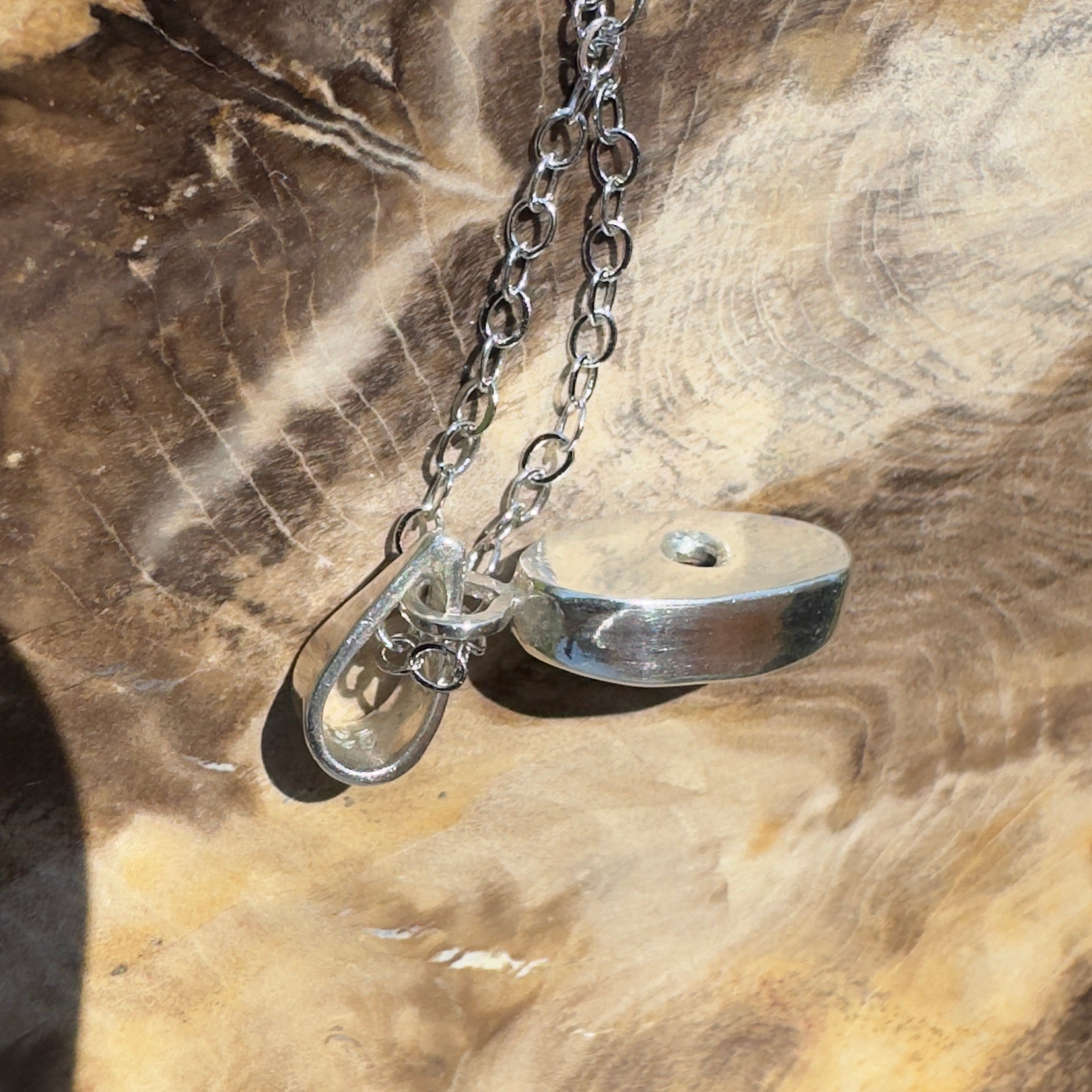 Lucinda Cove ~ 0.9ct Lightning Ridge Opal 925 Silver Pendant