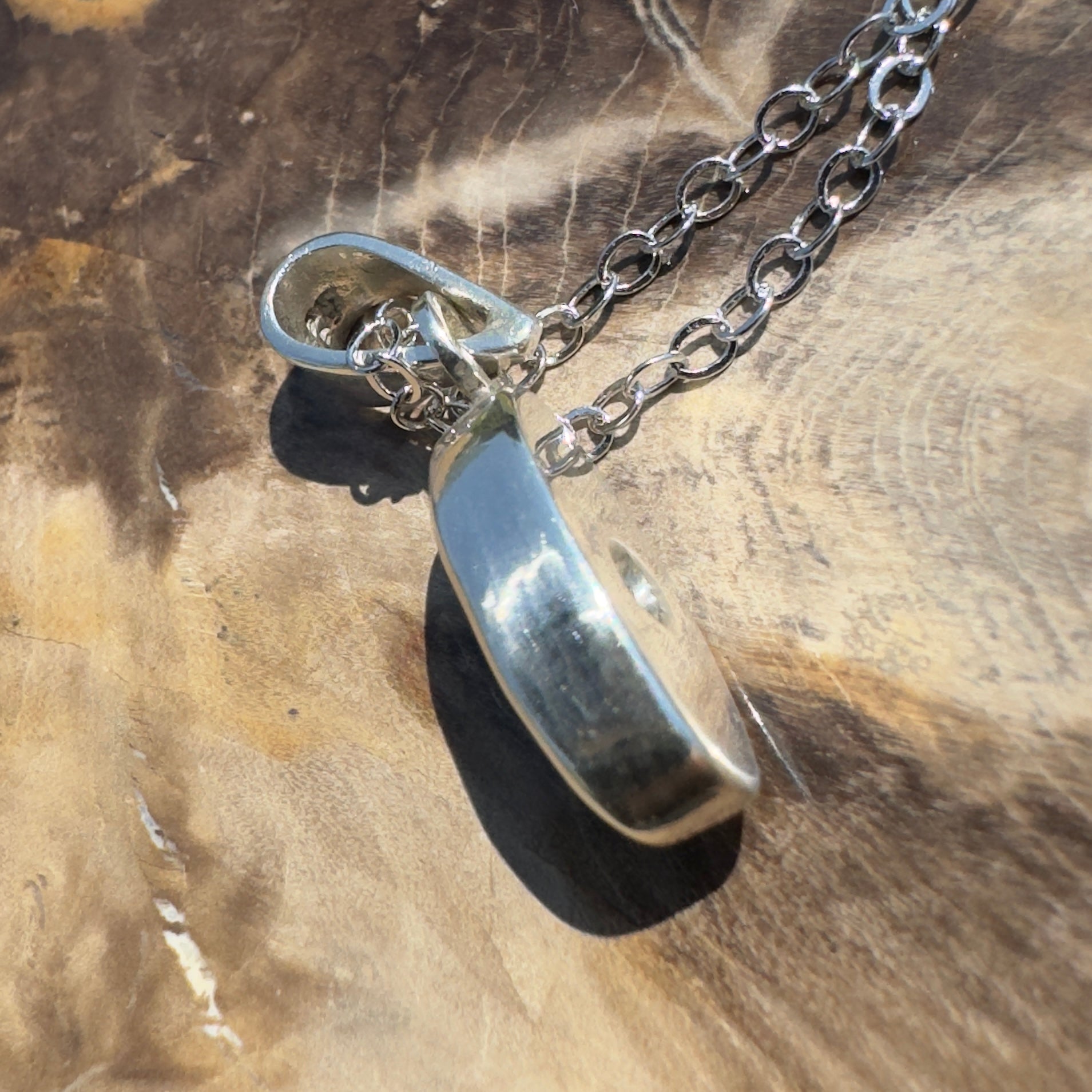 Lucinda Cove ~ 0.9ct Lightning Ridge Opal 925 Silver Pendant