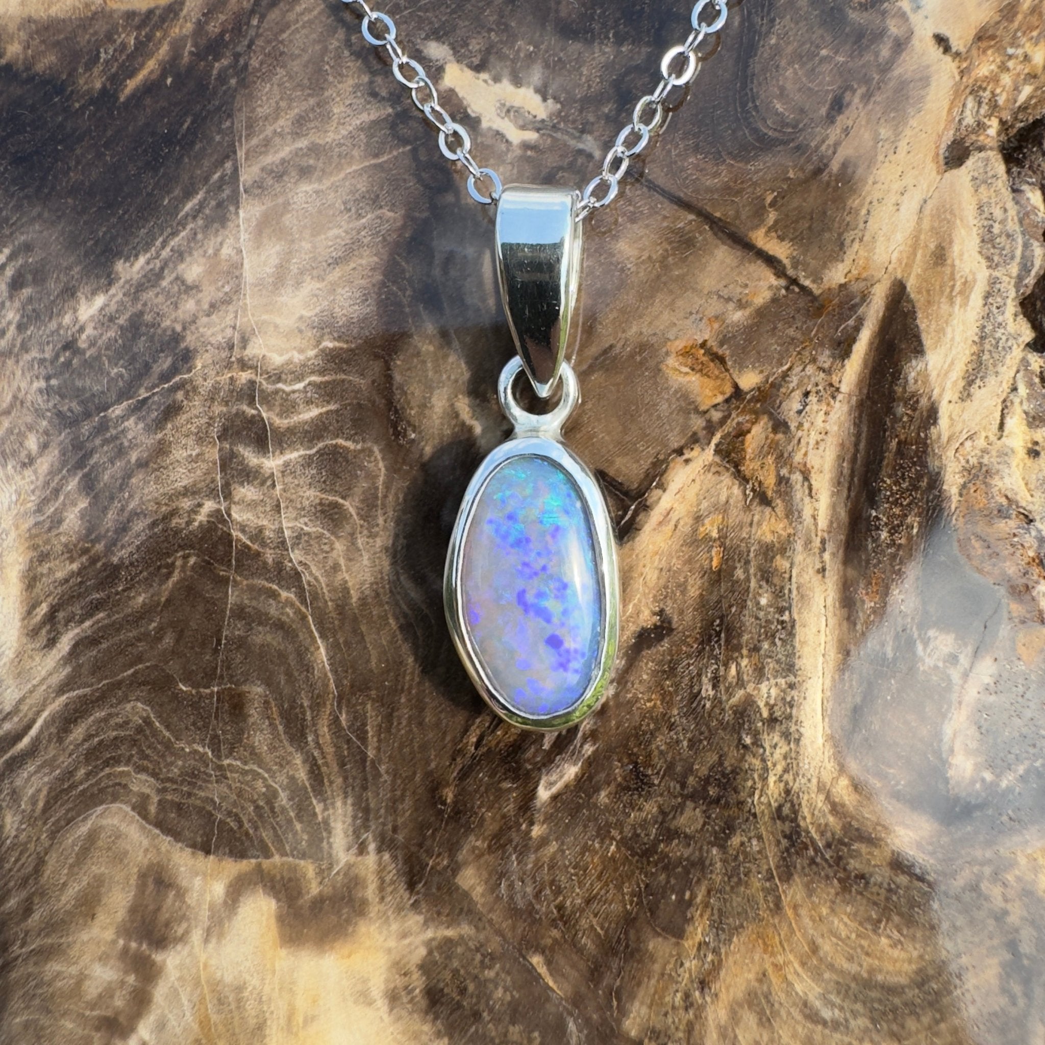 Magnetic Island LIfe ~ 2.8ct Lightning Ridge Opal 925 Silver Pendant