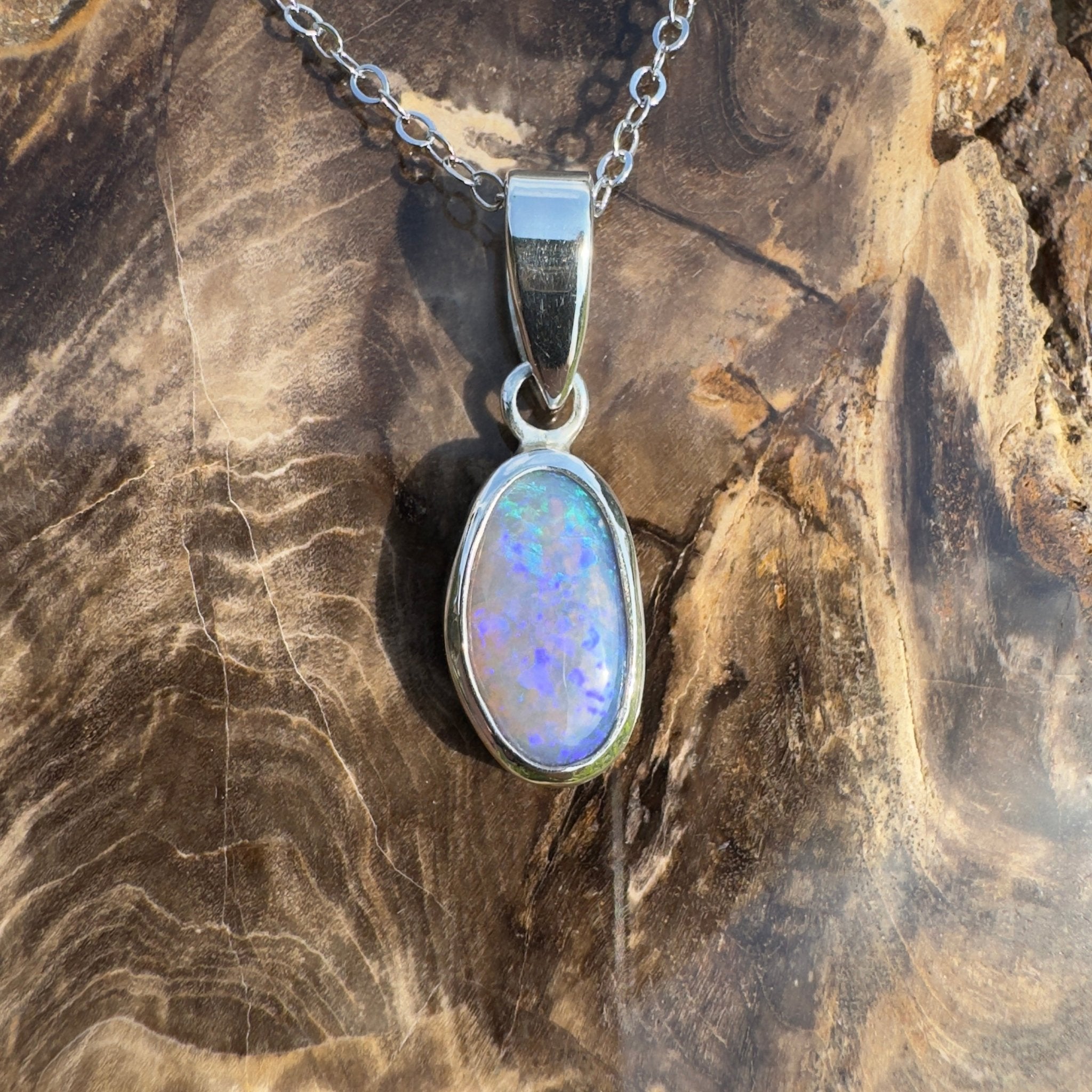 Magnetic Island LIfe ~ 2.8ct Lightning Ridge Opal 925 Silver Pendant