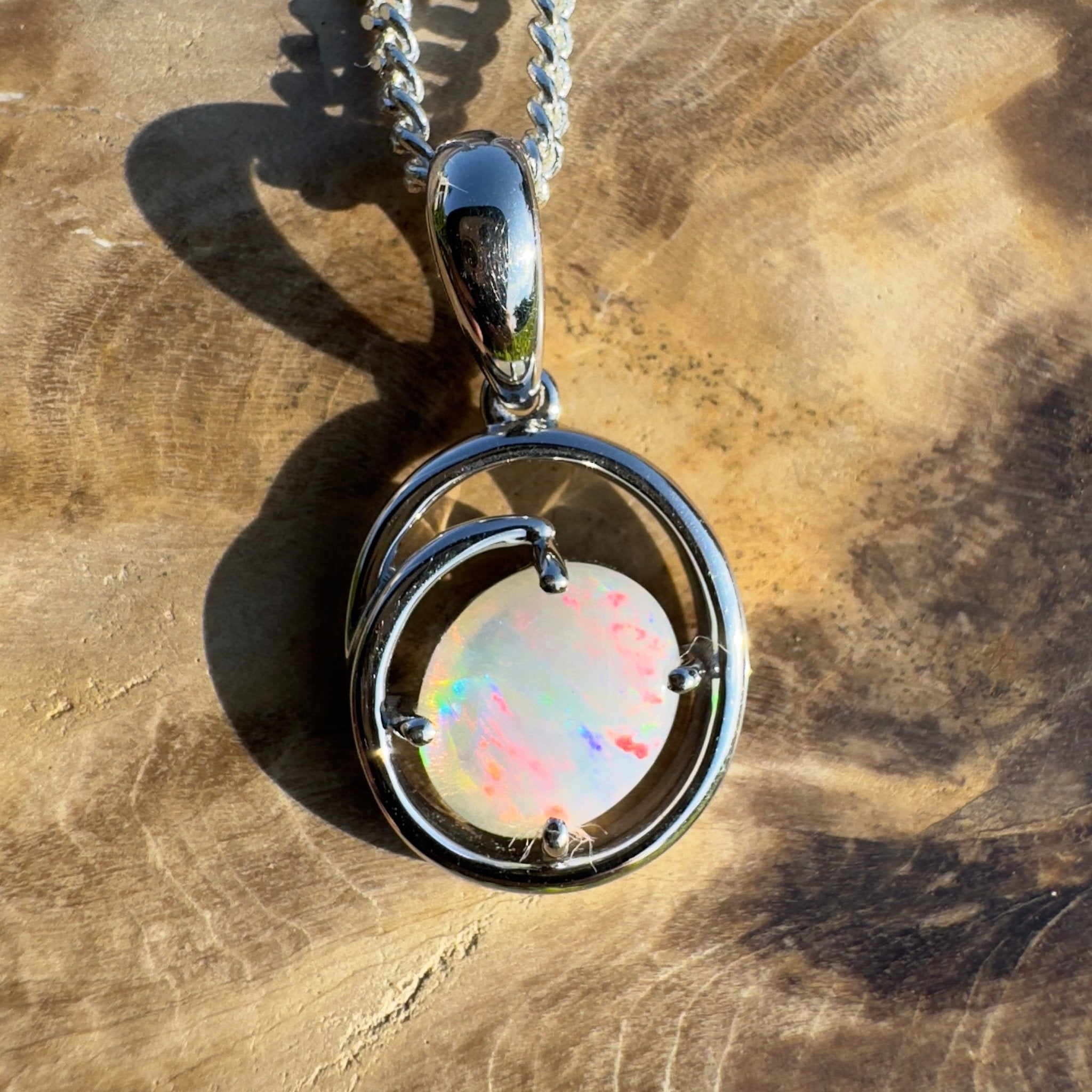 Mareeba Sun Trail – 0.7ct Coober Pedy Opal Pendant