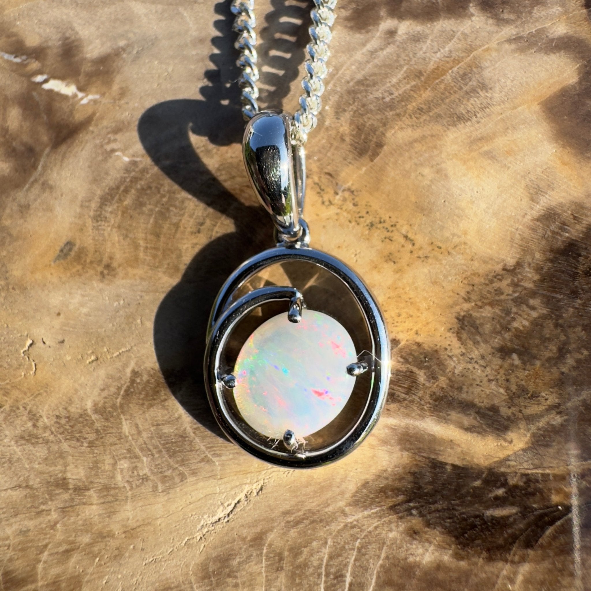 Mareeba Sun Trail – 0.7ct Coober Pedy Opal Pendant