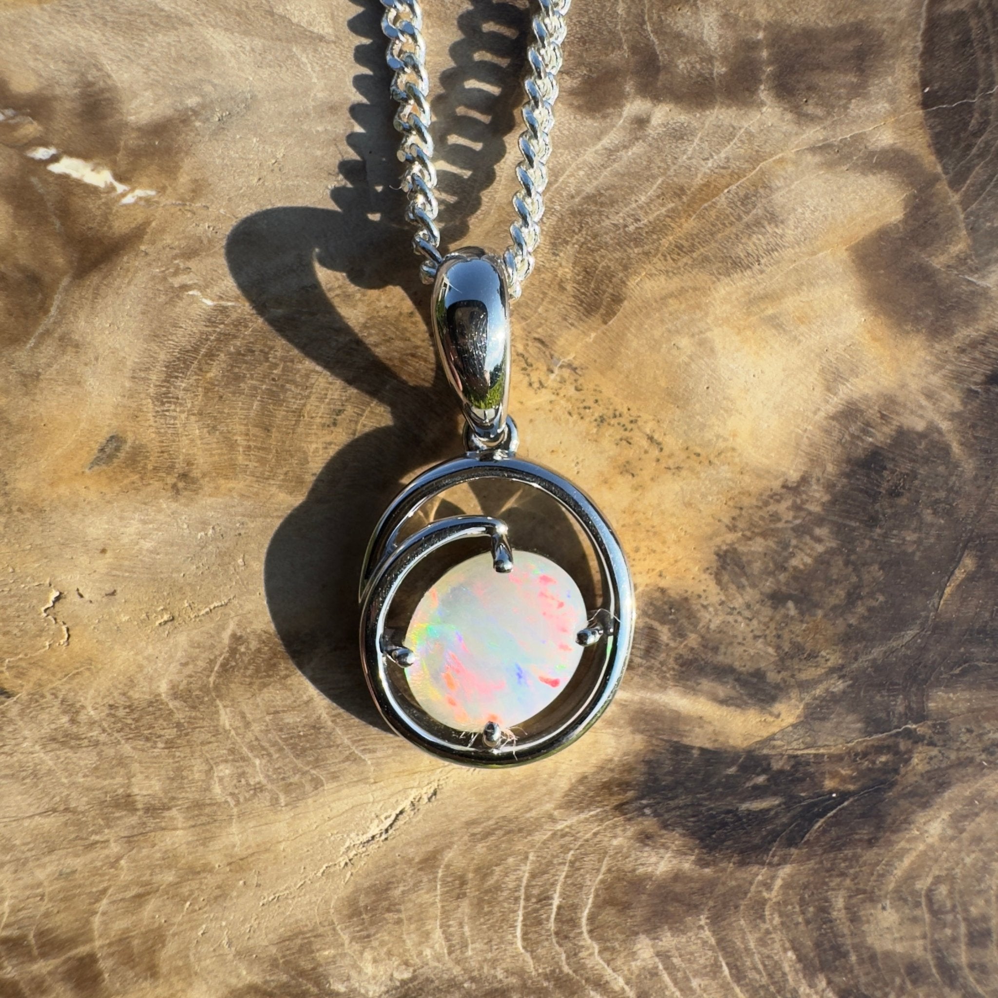 Mareeba Sun Trail – 0.7ct Coober Pedy Opal Pendant