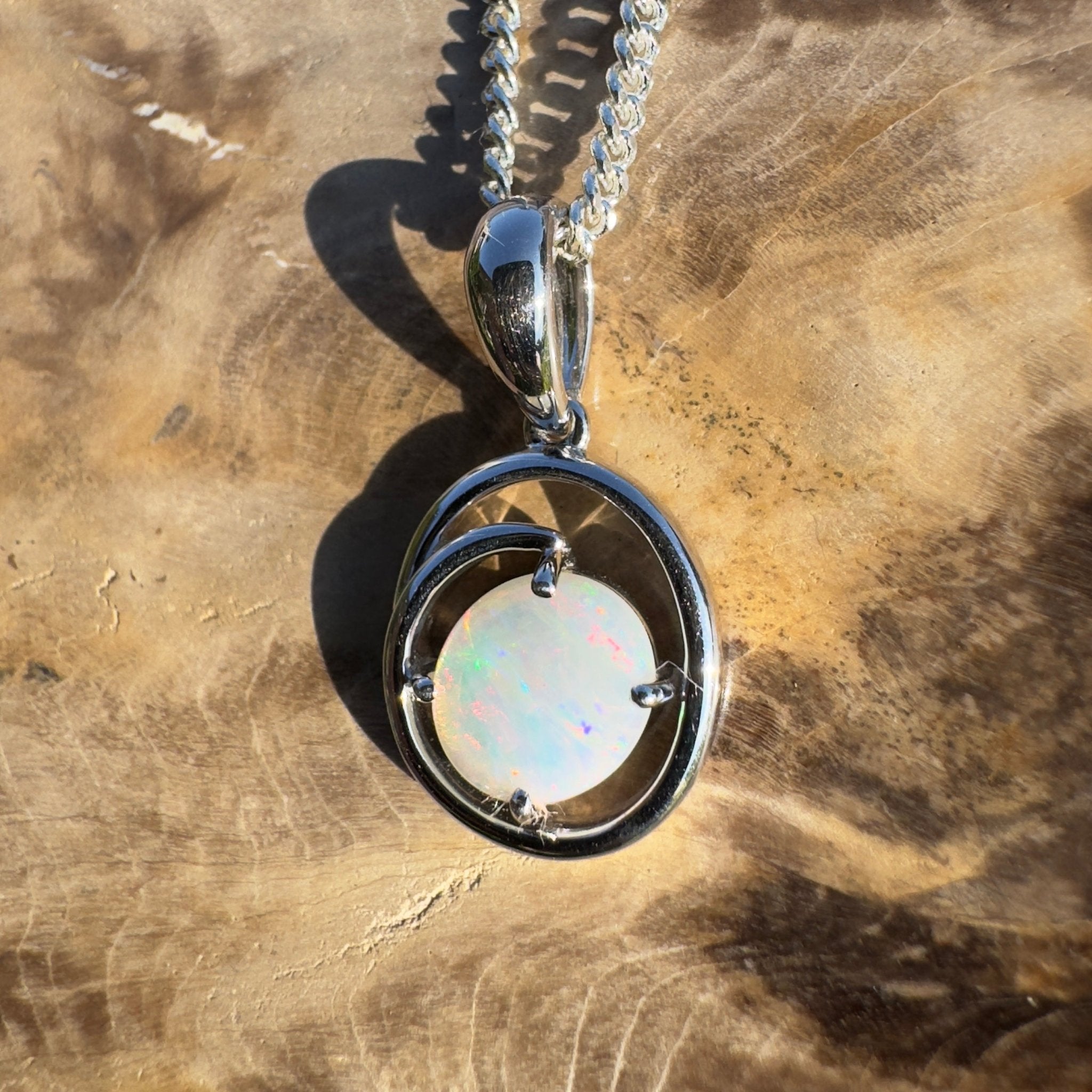 Mareeba Sun Trail – 0.7ct Coober Pedy Opal Pendant