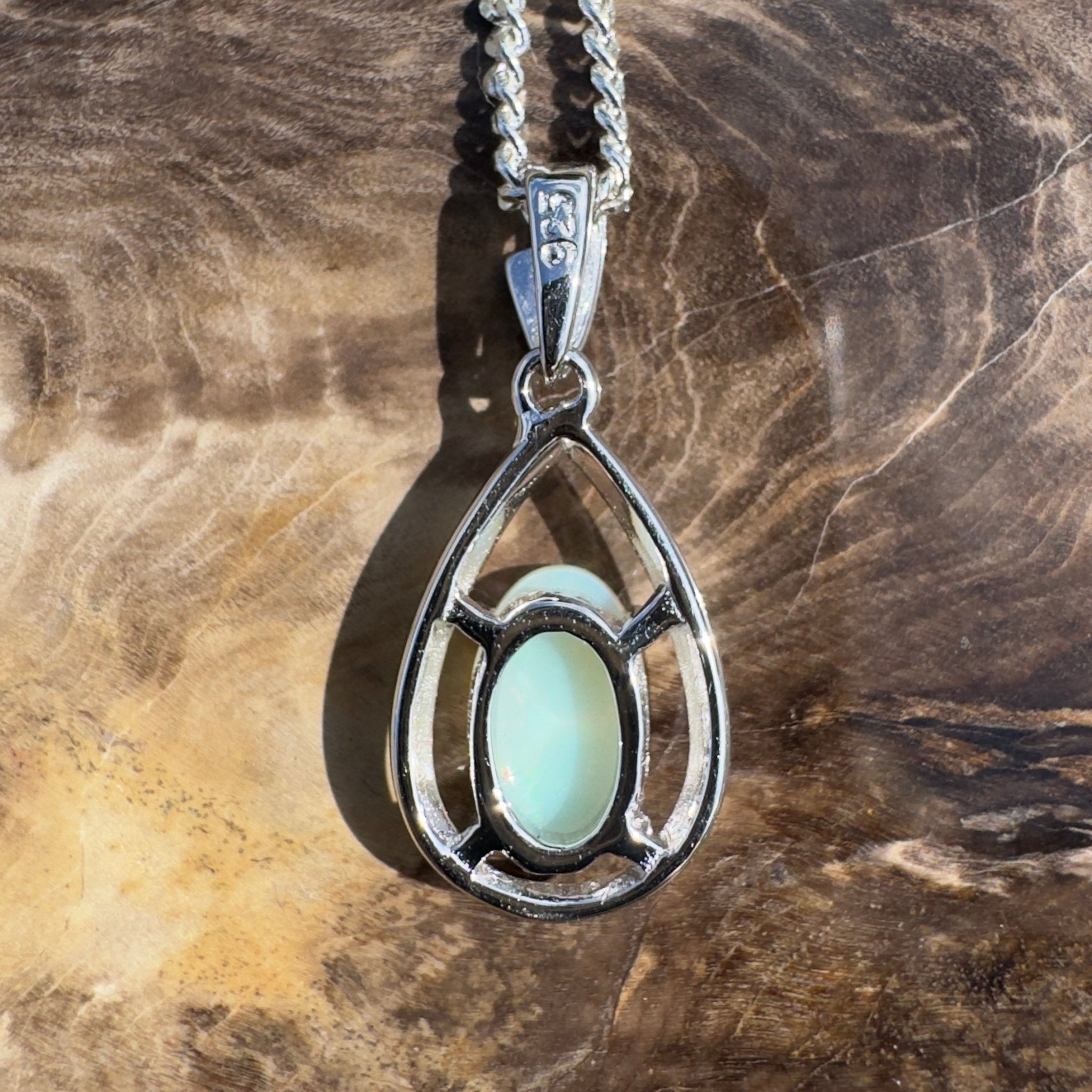 Meadowbank Glow ~ 2ct Lightning Ridge Opal 925 Silver Pendant