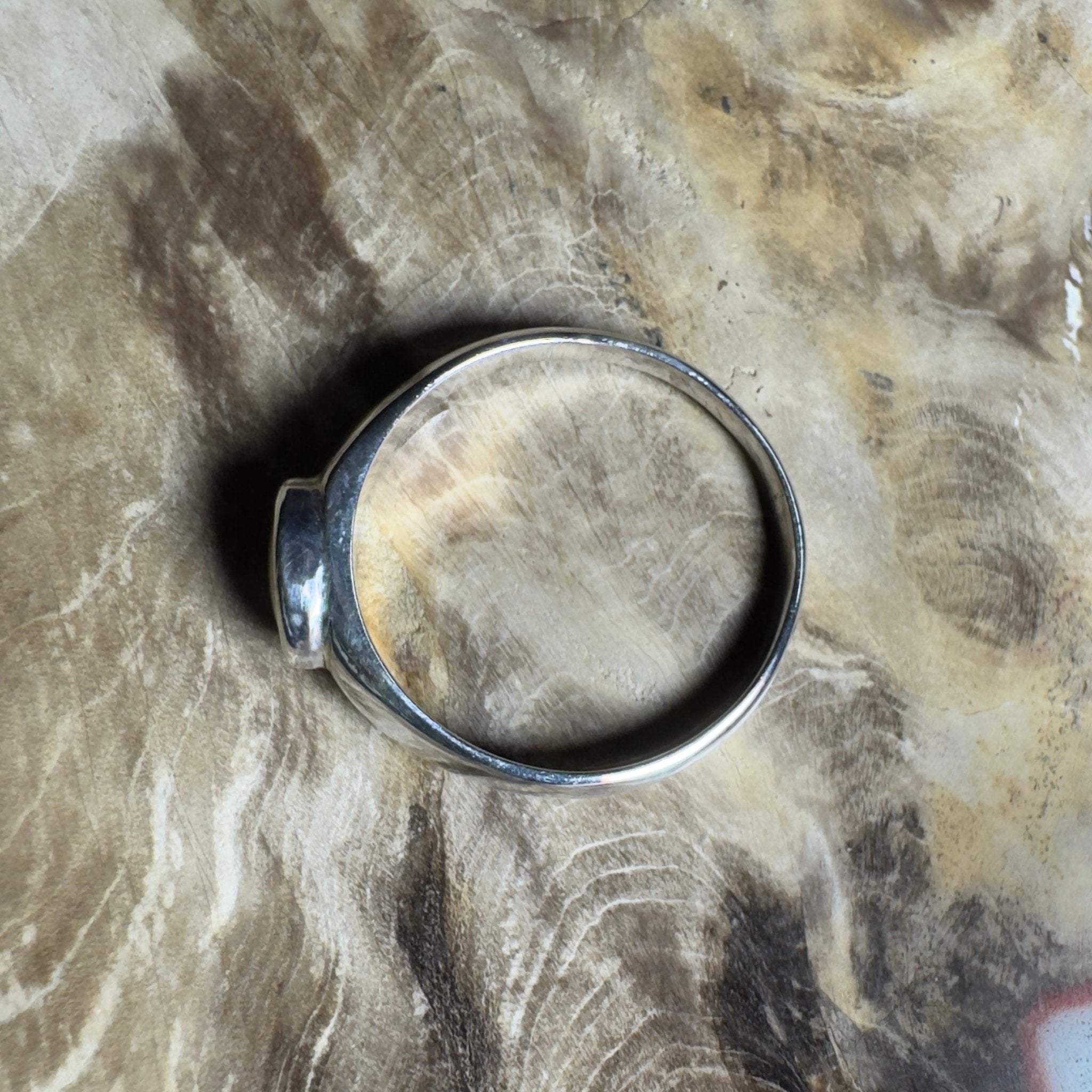 Mindil Memories ~ 0.6ct Solid Lightning Ridge Opal 925 Silver Ring