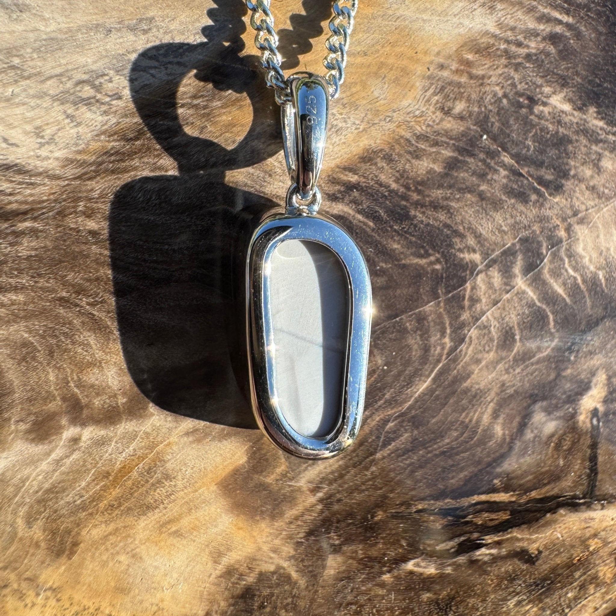 Mintabie Meadowlight ~ 3ct Solid Mintabie Opal 925 Sterling Silver Pendant Necklace