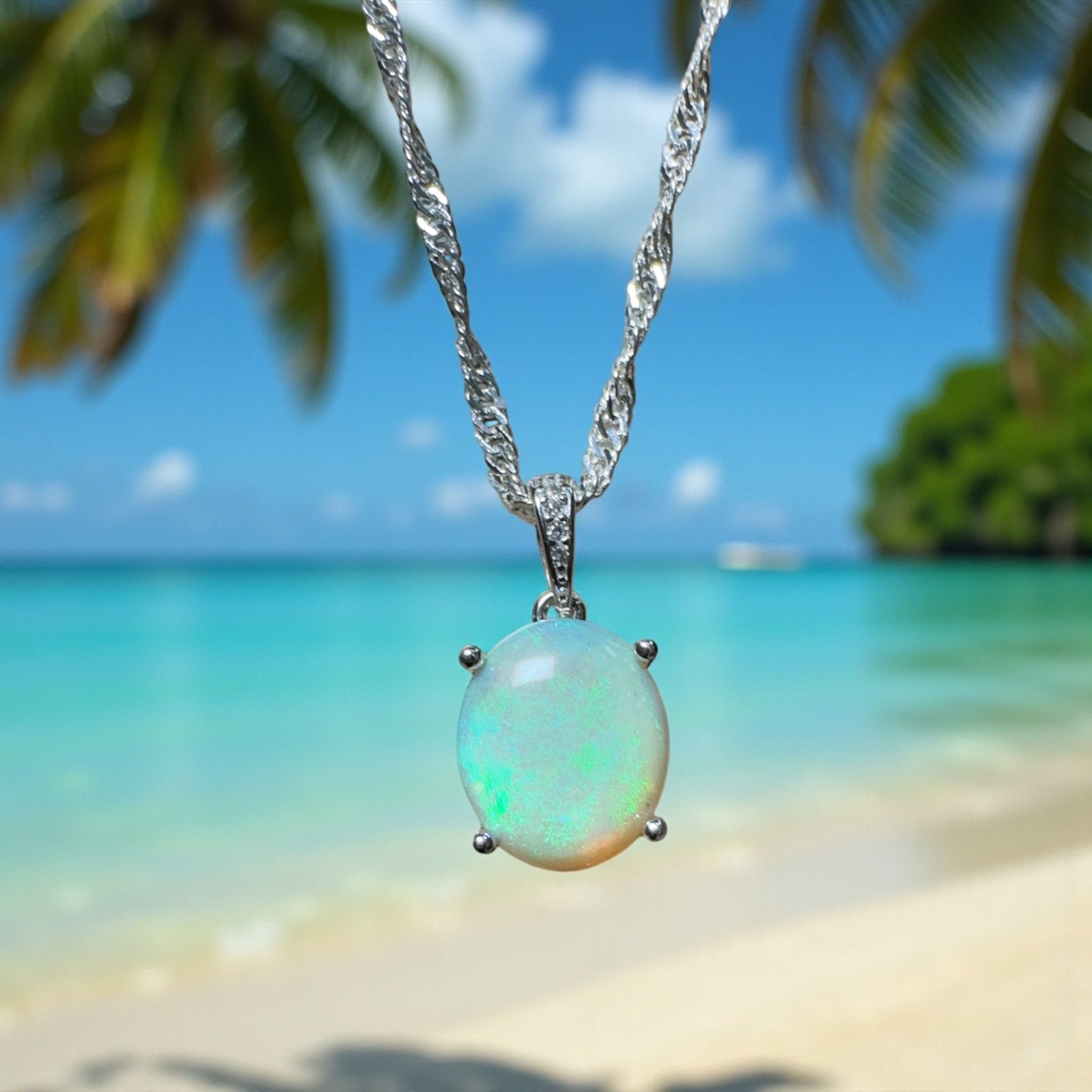 Mintabie Mornings ~ 1.9ct Mintabie Opal 925 Silver Pendant