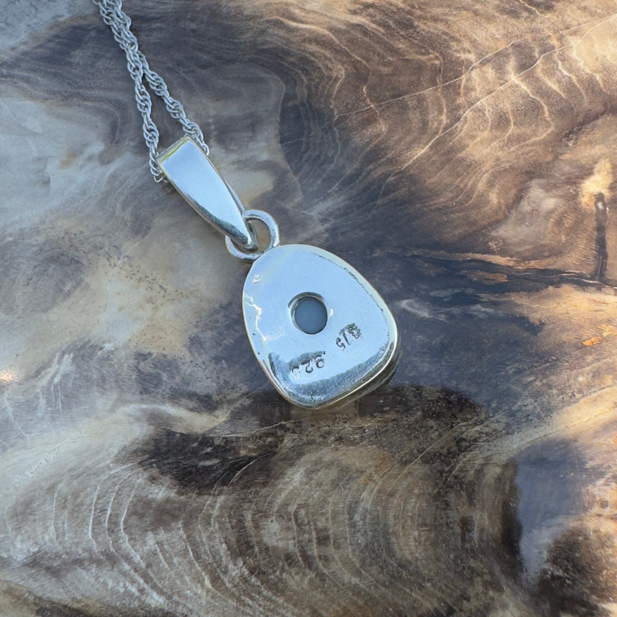 Mornington View ~ 4ct Solid Lightning Ridge Crystal Opal Two - tone 9ct Gold and 925 Sterling Silver Pendant Necklace