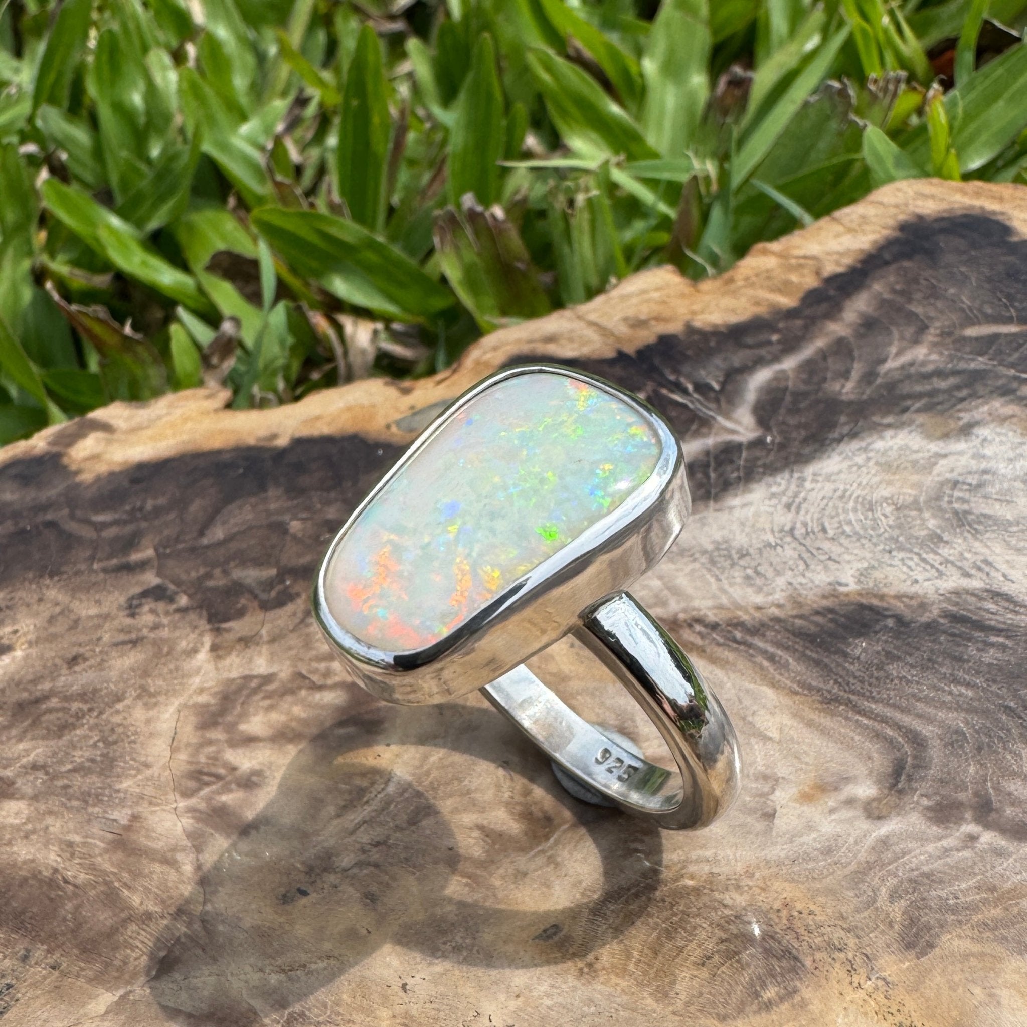 Murchison Rise ~ 6.5ct Solid Coober Pedy Opal 925 Silver Ring
