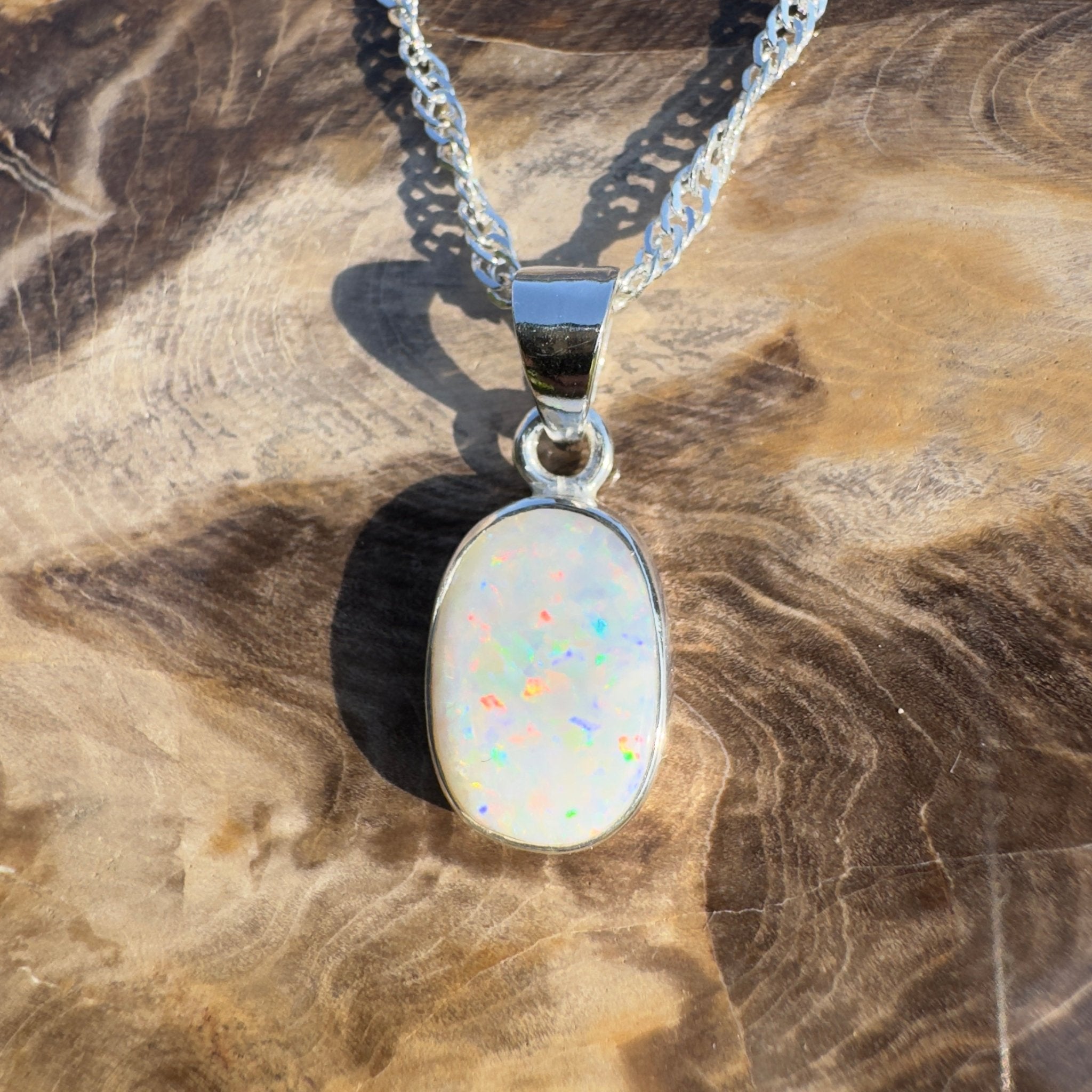 Murchison Star Flare – 2.9ct Coober Pedy Opal Pendant