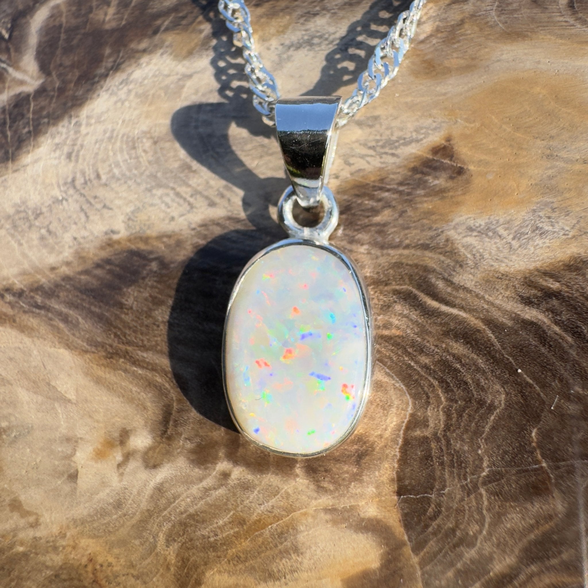 Murchison Star Flare – 2.9ct Coober Pedy Opal Pendant