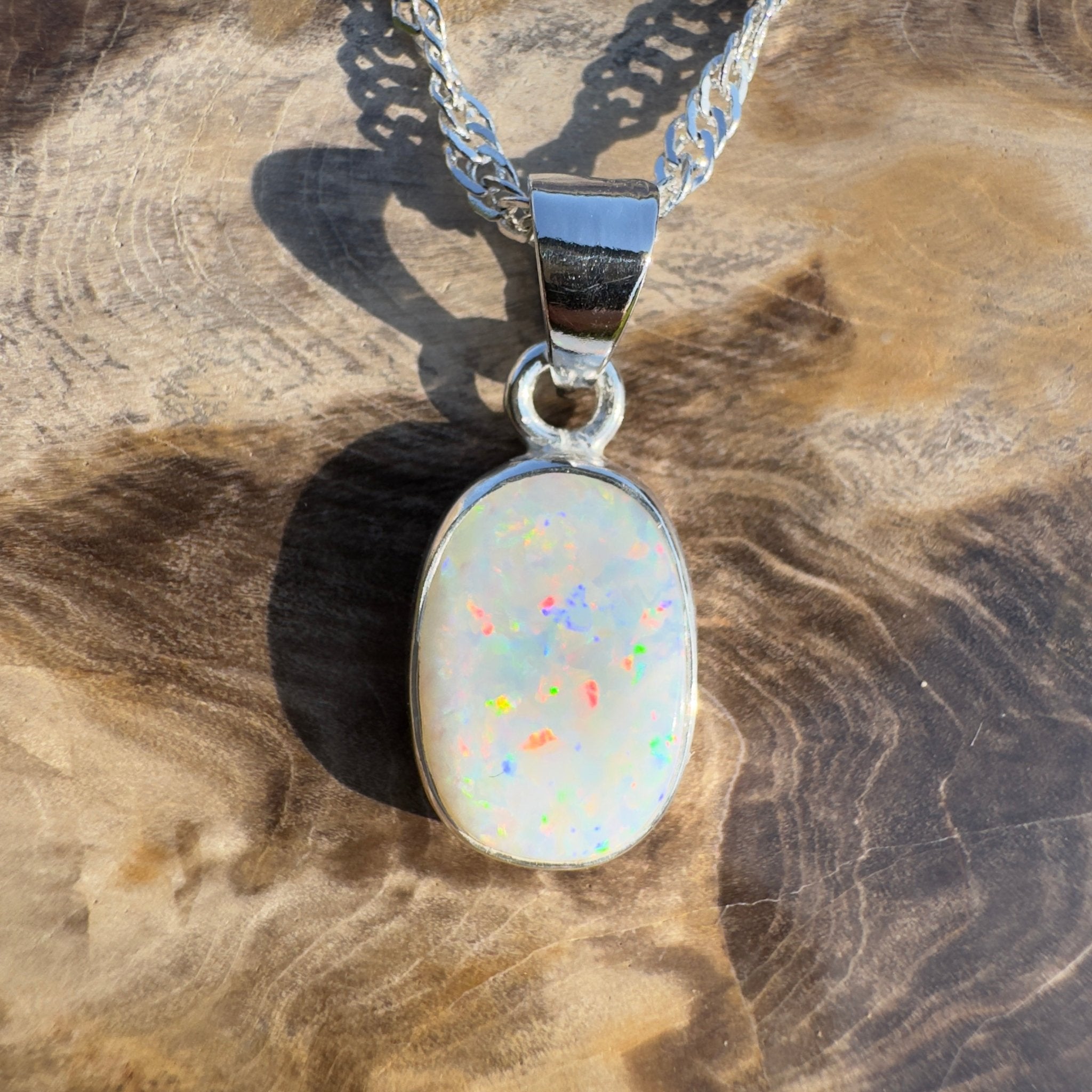 Murchison Star Flare – 2.9ct Coober Pedy Opal Pendant