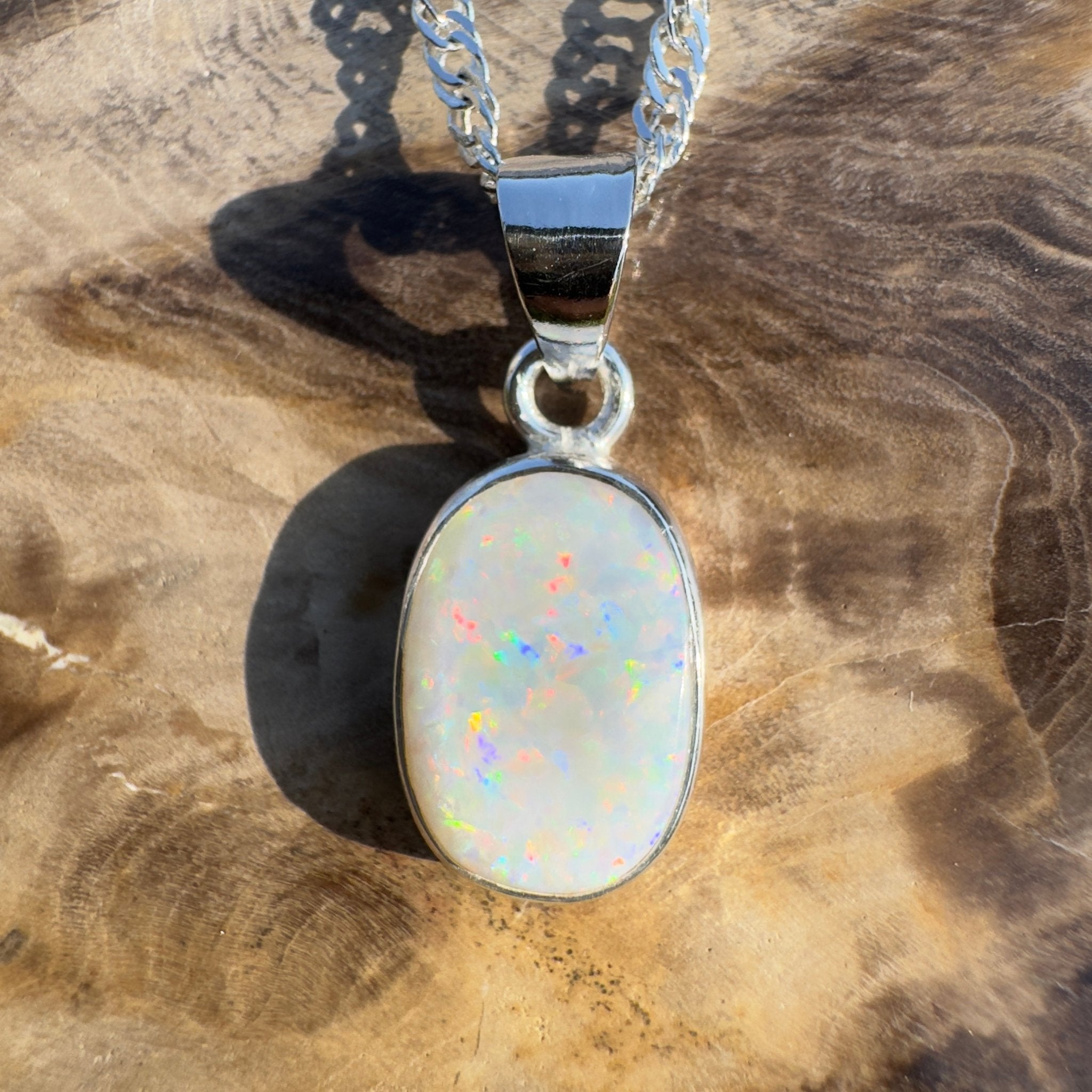 Murchison Star Flare – 2.9ct Coober Pedy Opal Pendant
