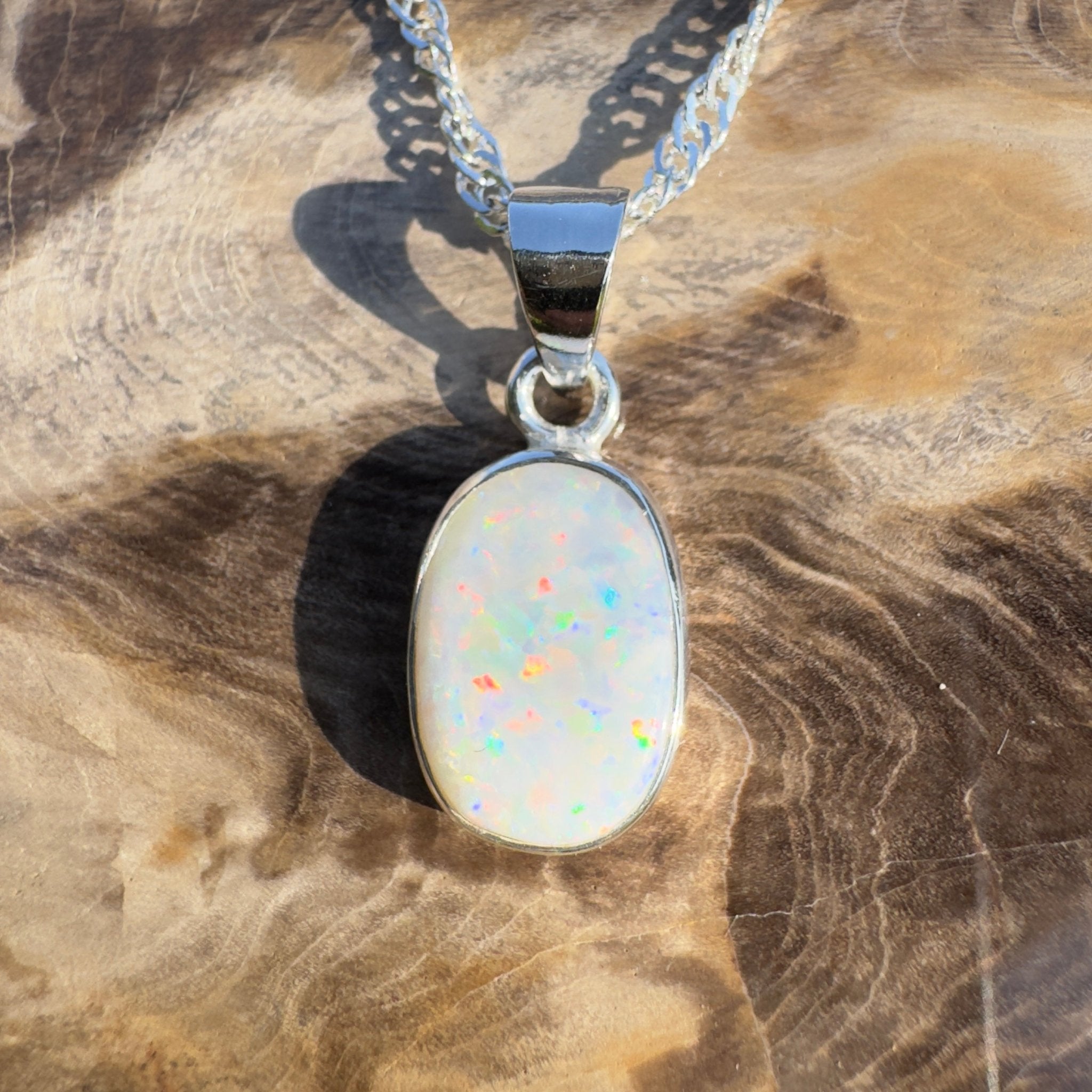 Murchison Star Flare – 2.9ct Coober Pedy Opal Pendant