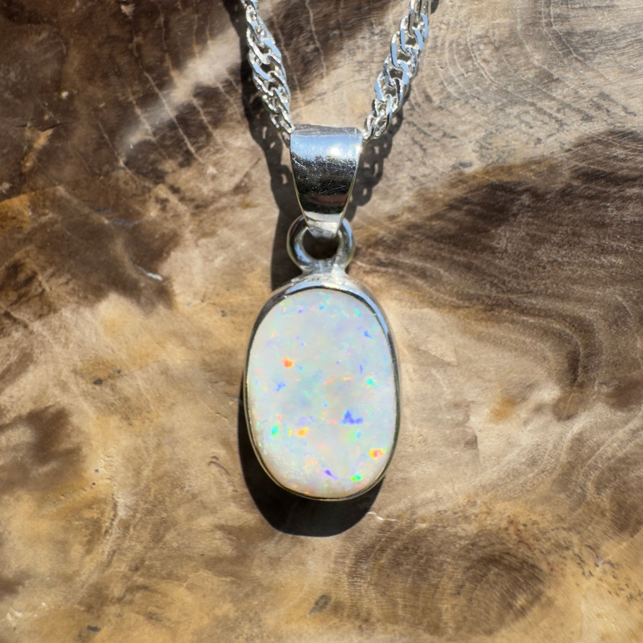 Murchison Star Flare – 2.9ct Coober Pedy Opal Pendant