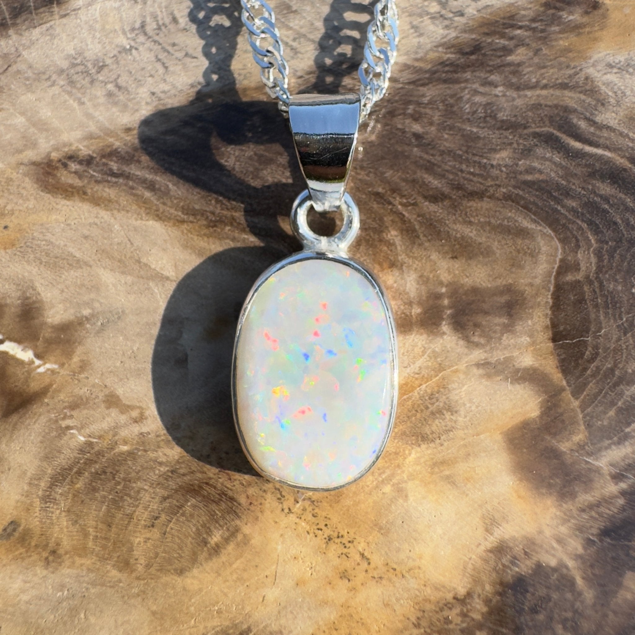 Murchison Star Flare – 2.9ct Coober Pedy Opal Pendant