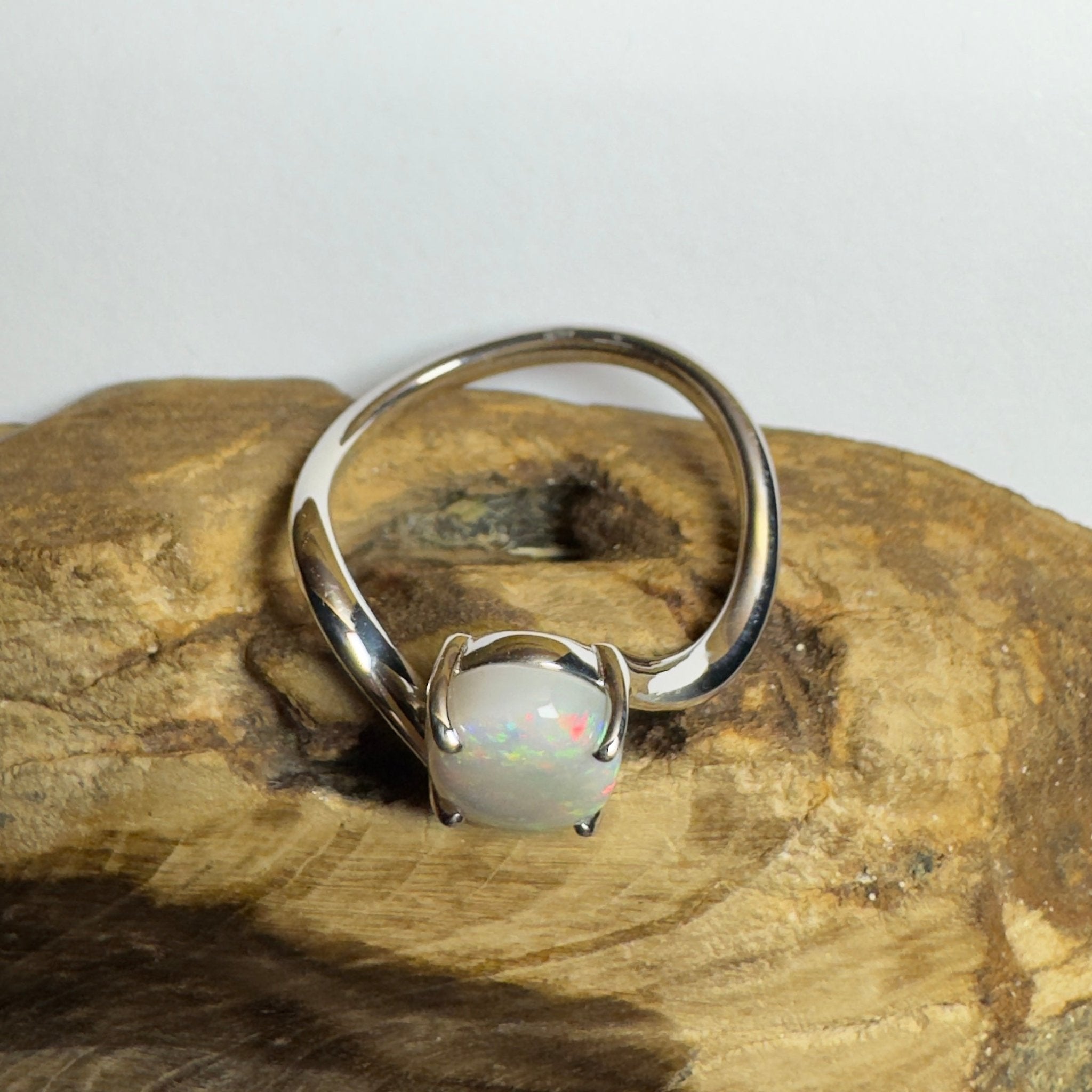 Noosa Sunset - 2ct Solid Coober Pedy Opal 925 Silver Ring