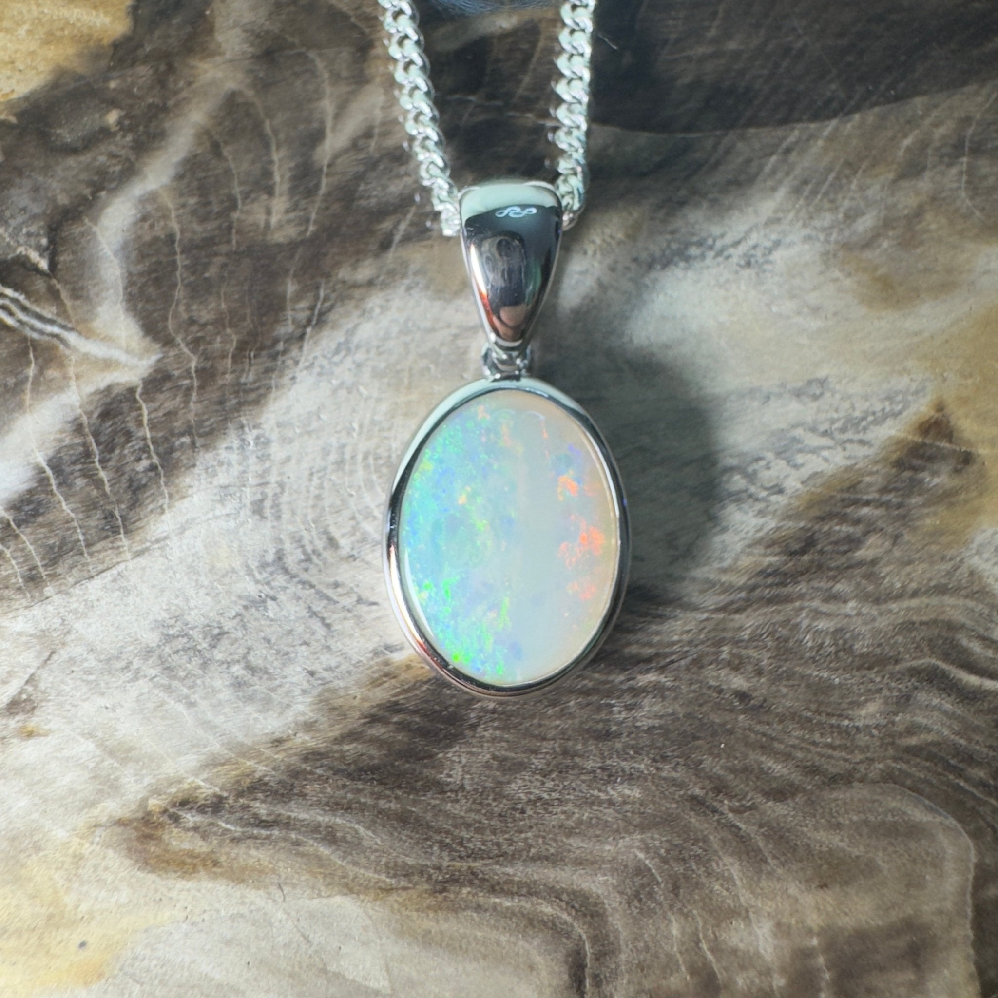 Nullarbor Dawnlight ~ 1.75ct Coober Pedy Opal 925 Silver Pendant