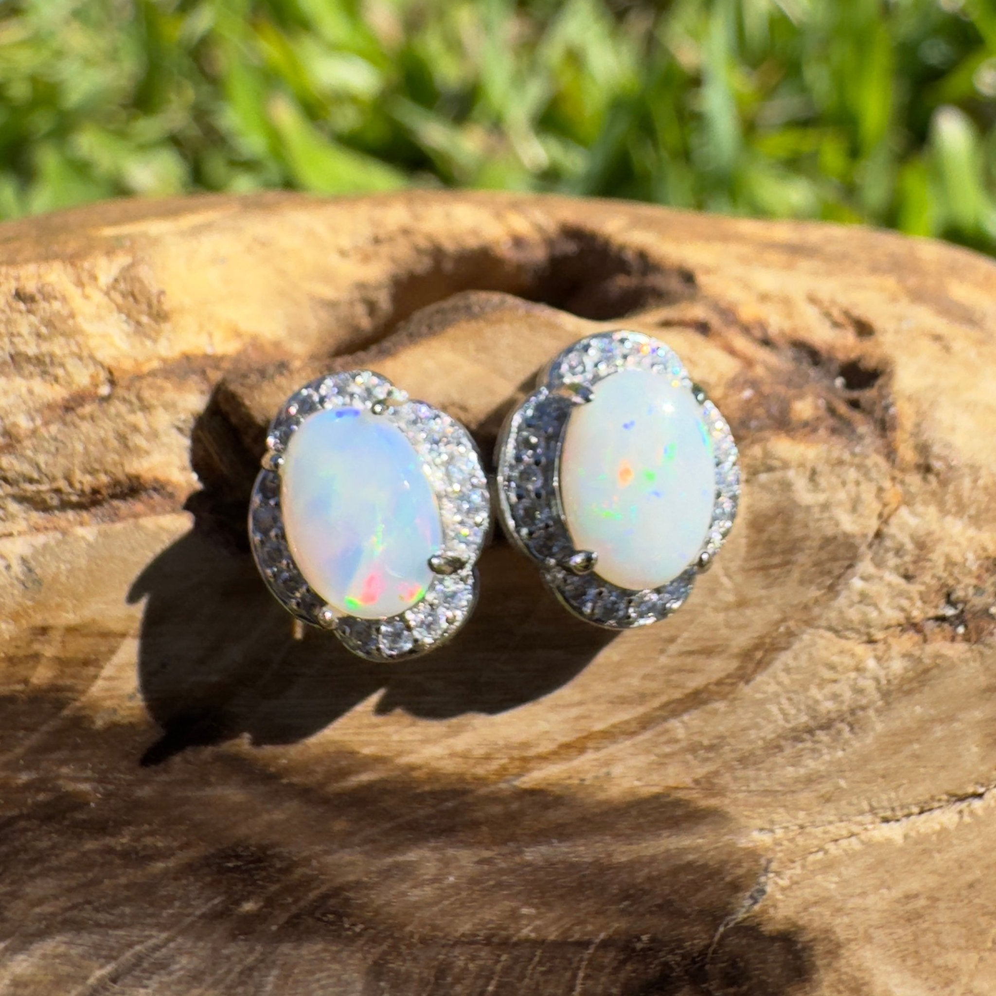 Oodnadatta Glow - 1.4ct Coober Pedy Opal 925 Silver Earrings