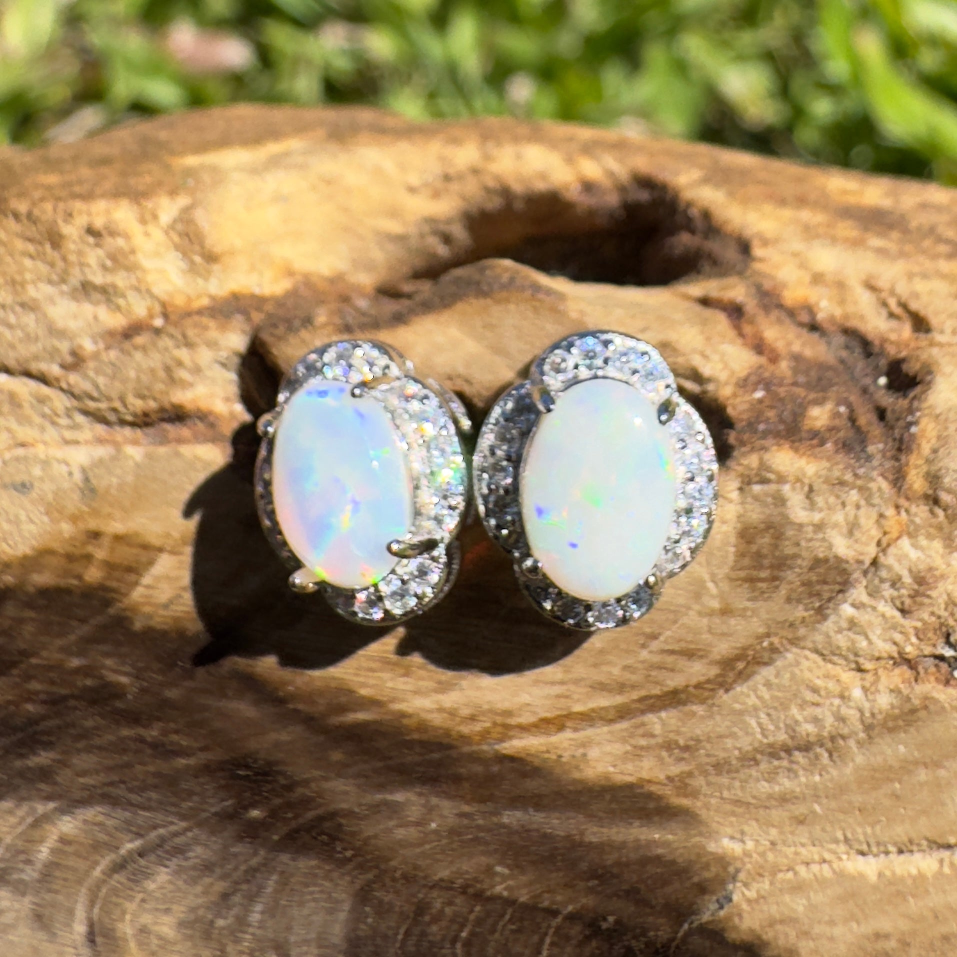 Oodnadatta Glow - 1.4ct Coober Pedy Opal 925 Silver Earrings
