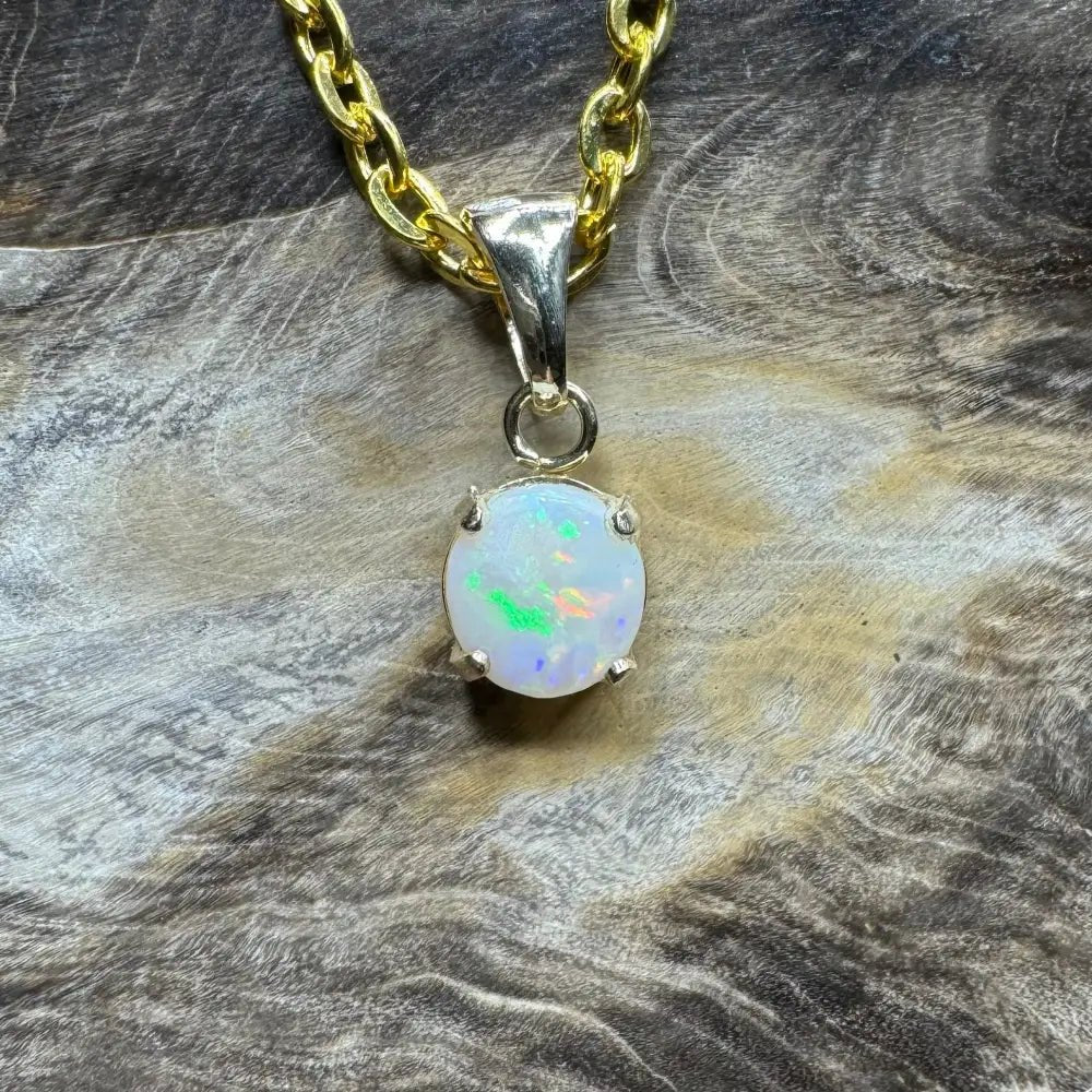 'Outback Dreams' ~ Handcrafted 9ct Solid Gold 0.8ct Coober Pedy Opal Pendant
