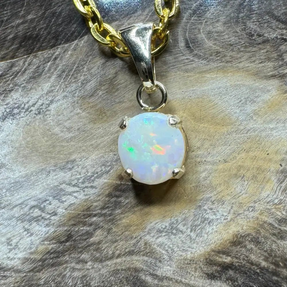 'Outback Dreams' ~ Handcrafted 9ct Solid Gold 0.8ct Coober Pedy Opal Pendant