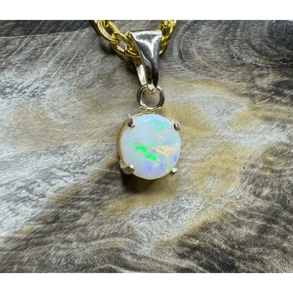 'Outback Dreams' ~ Handcrafted 9ct Solid Gold 0.8ct Coober Pedy Opal Pendant