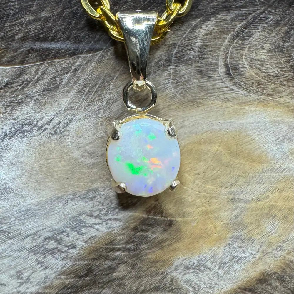 'Outback Dreams' ~ Handcrafted 9ct Solid Gold 0.8ct Coober Pedy Opal Pendant
