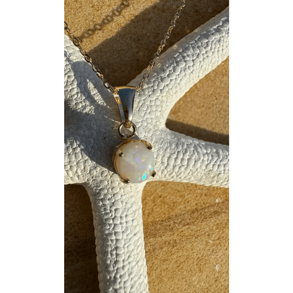 'Outback Dreams' ~ Handcrafted 9ct Solid Gold 0.8ct Coober Pedy Opal Pendant