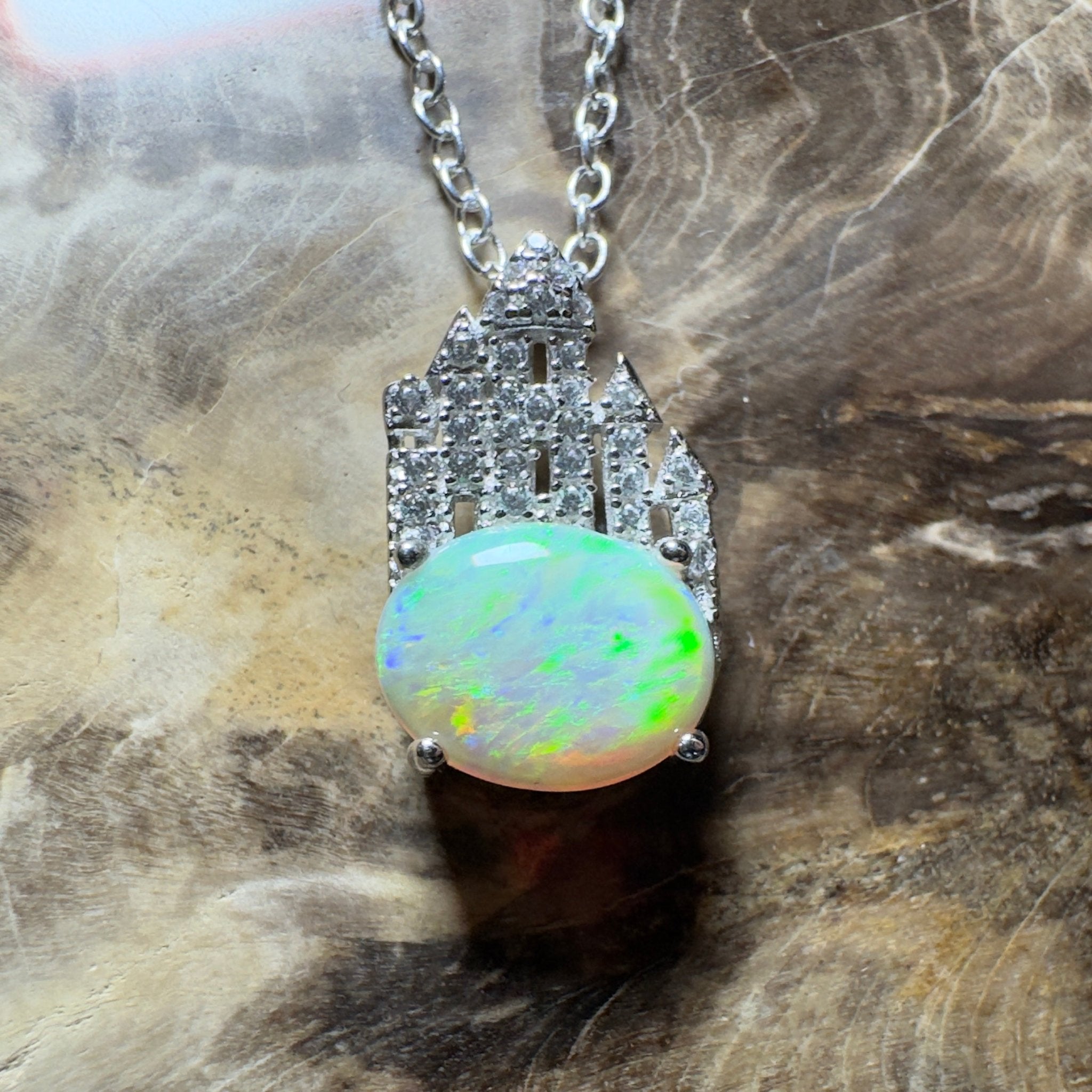 Pilbara Pulse ~ 1.4ct Lightning Ridge Opal 925 Silver Pendant