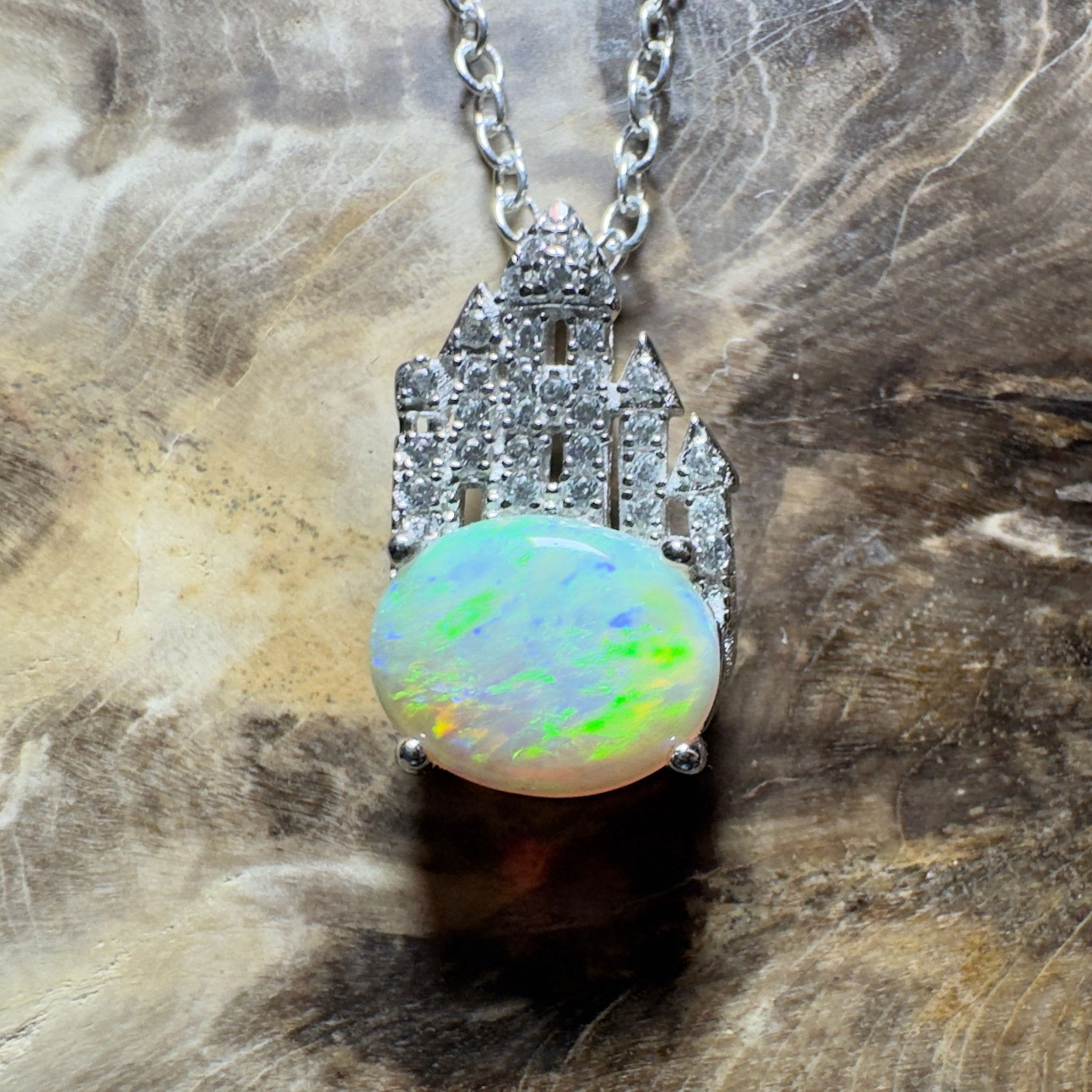 Pilbara Pulse ~ 1.4ct Lightning Ridge Opal 925 Silver Pendant