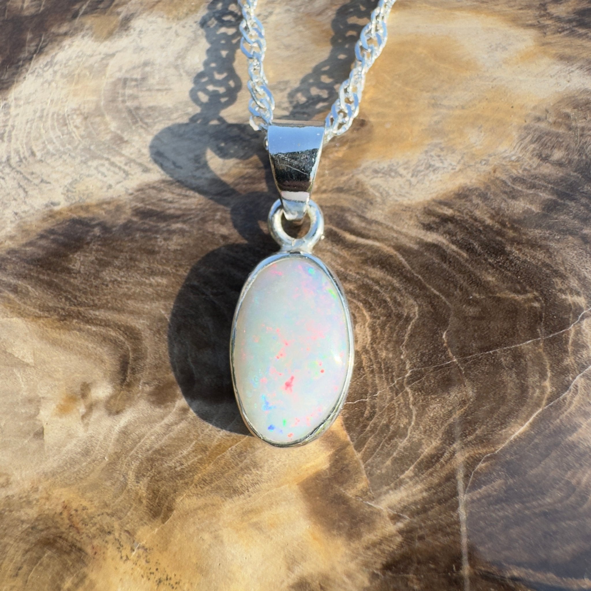 Pilbara Soft Sky – 1.6ct Coober Pedy Opal Pendant