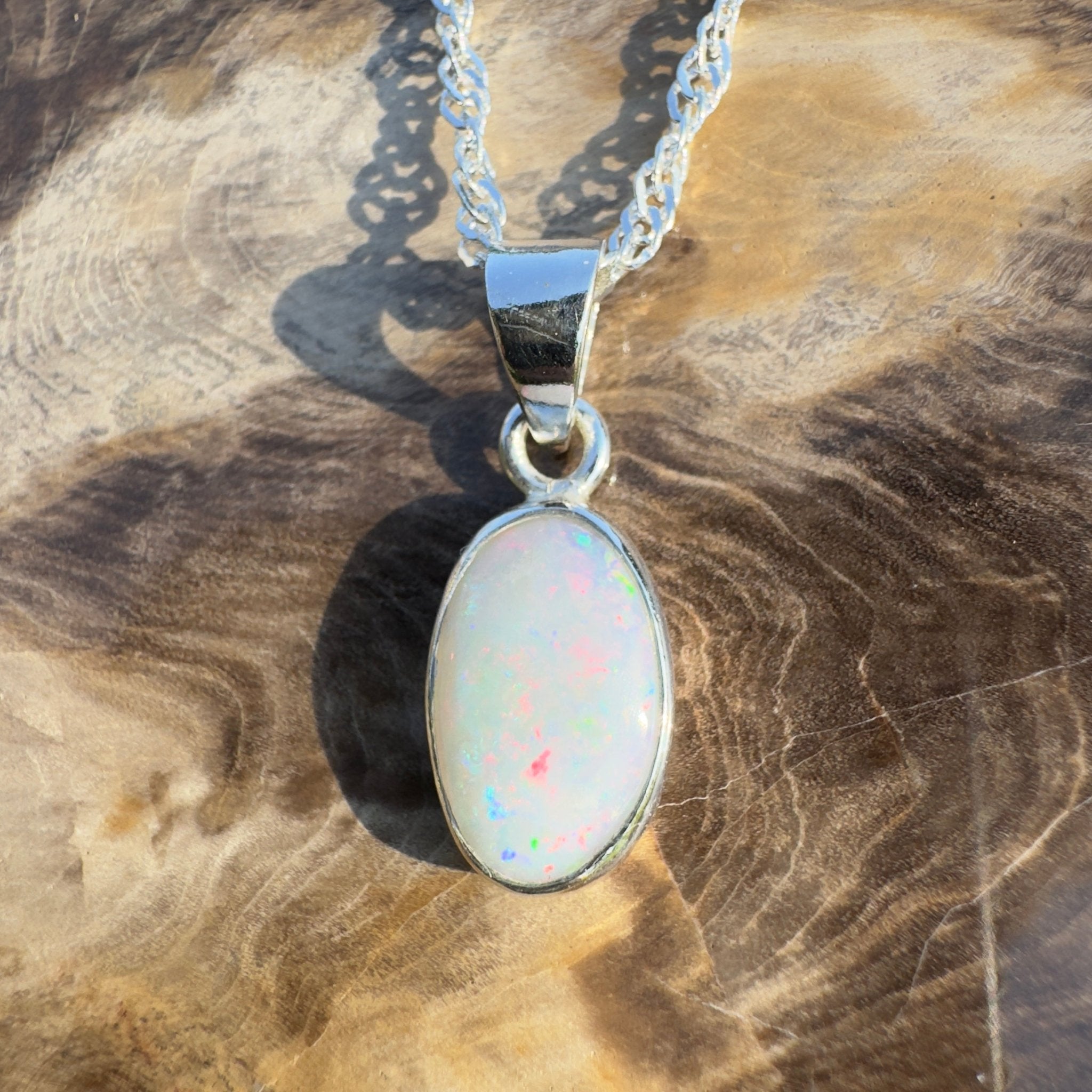 Pilbara Soft Sky – 1.6ct Coober Pedy Opal Pendant