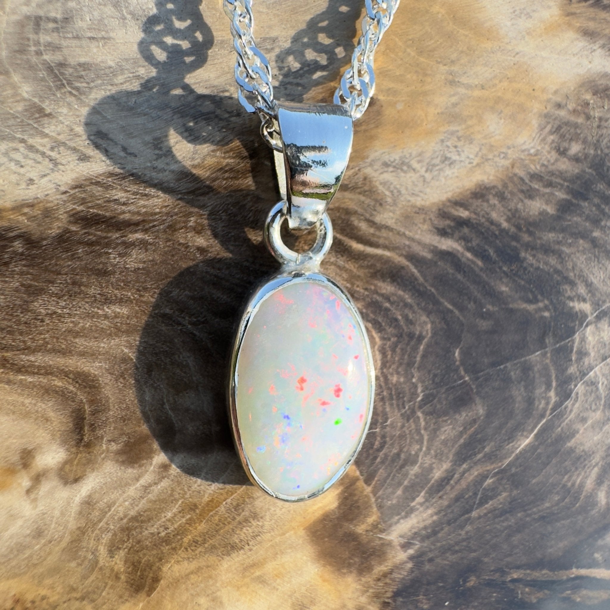 Pilbara Soft Sky – 1.6ct Coober Pedy Opal Pendant