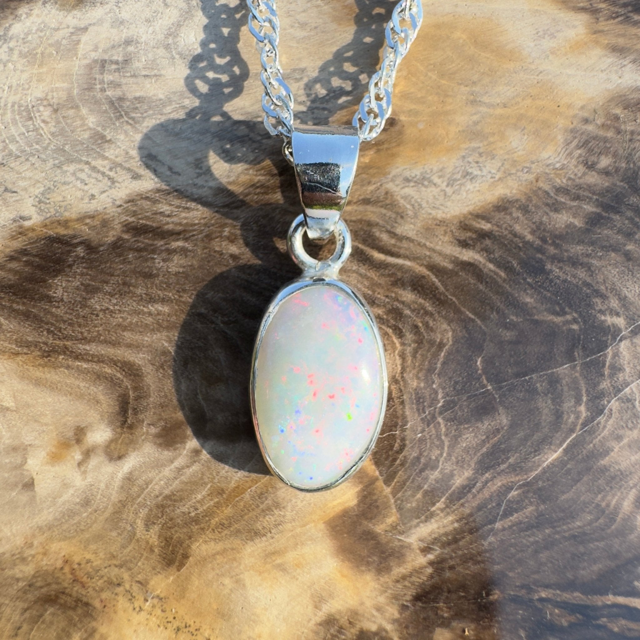 Pilbara Soft Sky – 1.6ct Coober Pedy Opal Pendant
