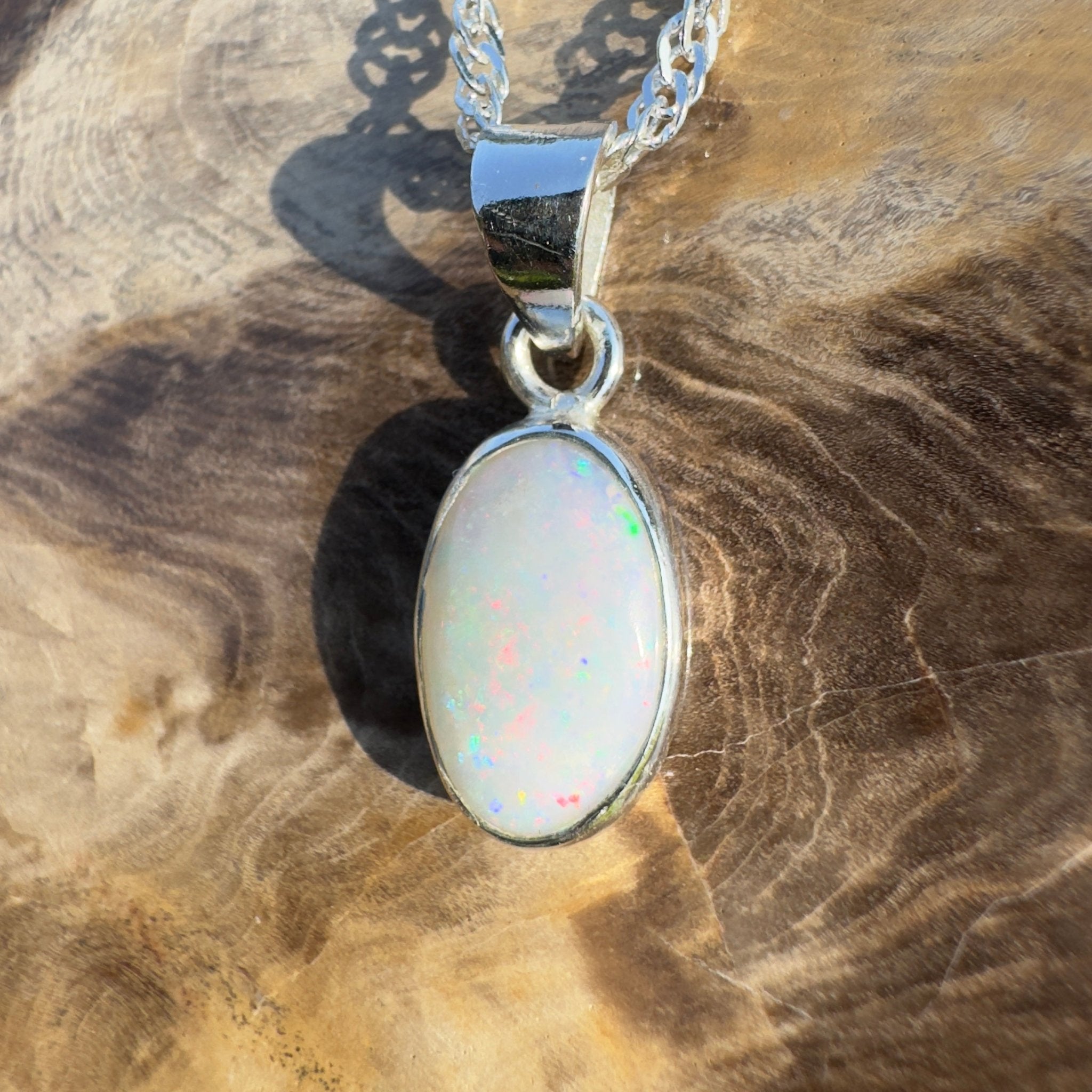 Pilbara Soft Sky – 1.6ct Coober Pedy Opal Pendant