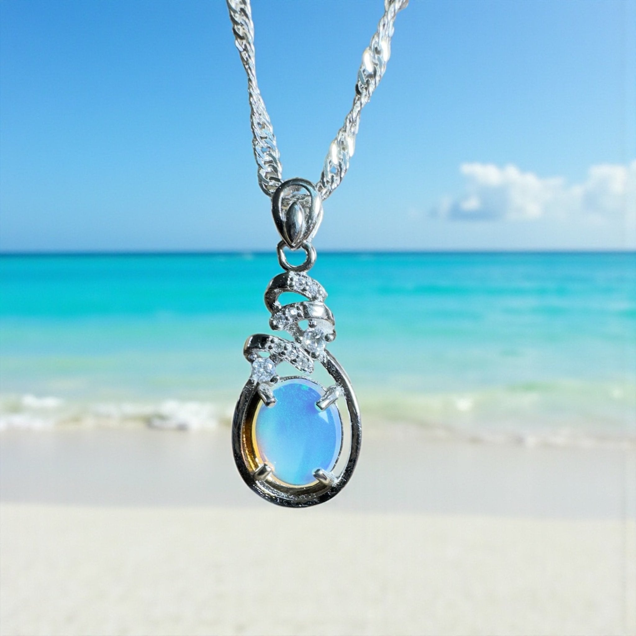 Port Phillip Drift ~ 0.8ct Lightning Ridge Opal 925 Silver Pendant