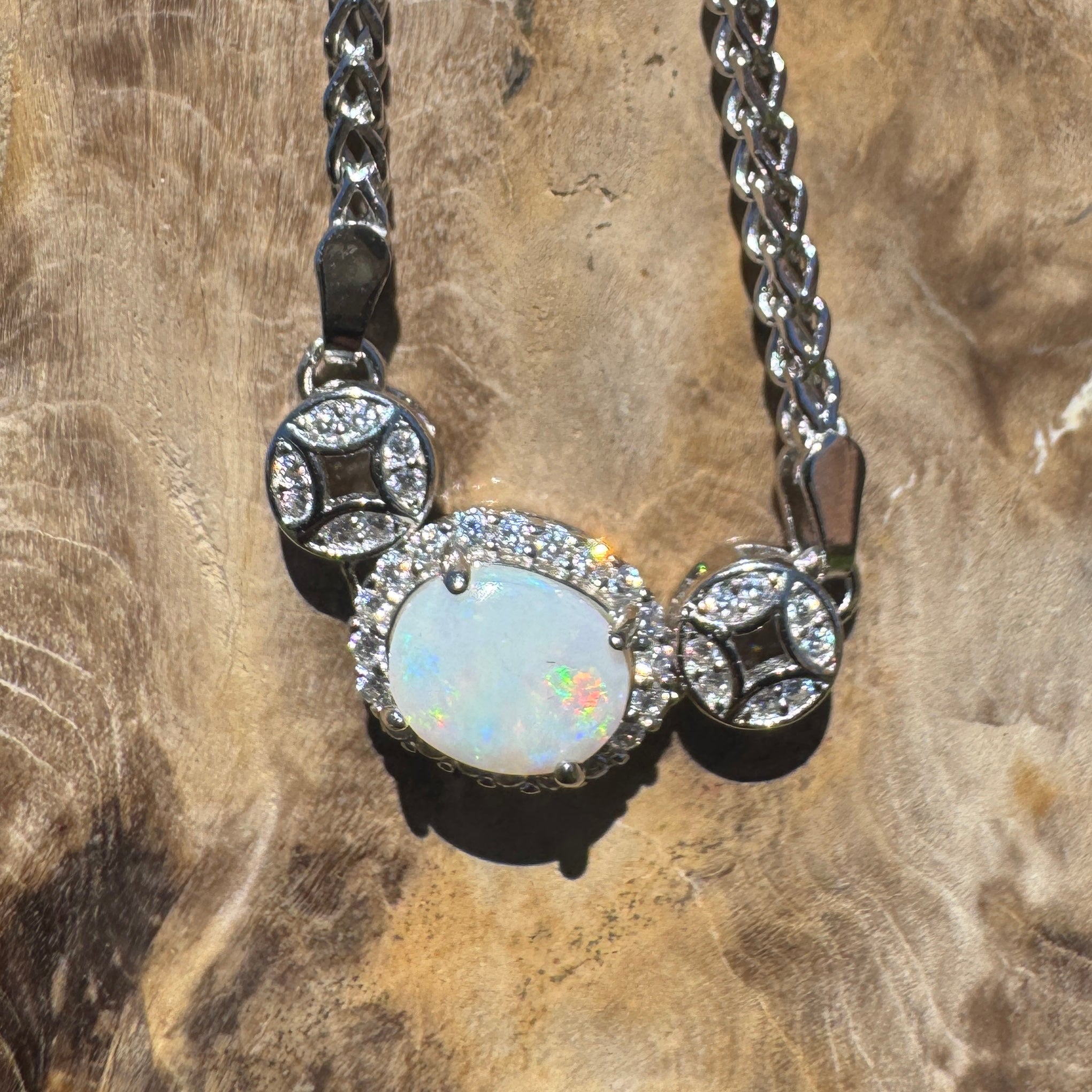 Portsea Dream - 1.1ct Coober Pedy Opal 925 Silver Bracelet