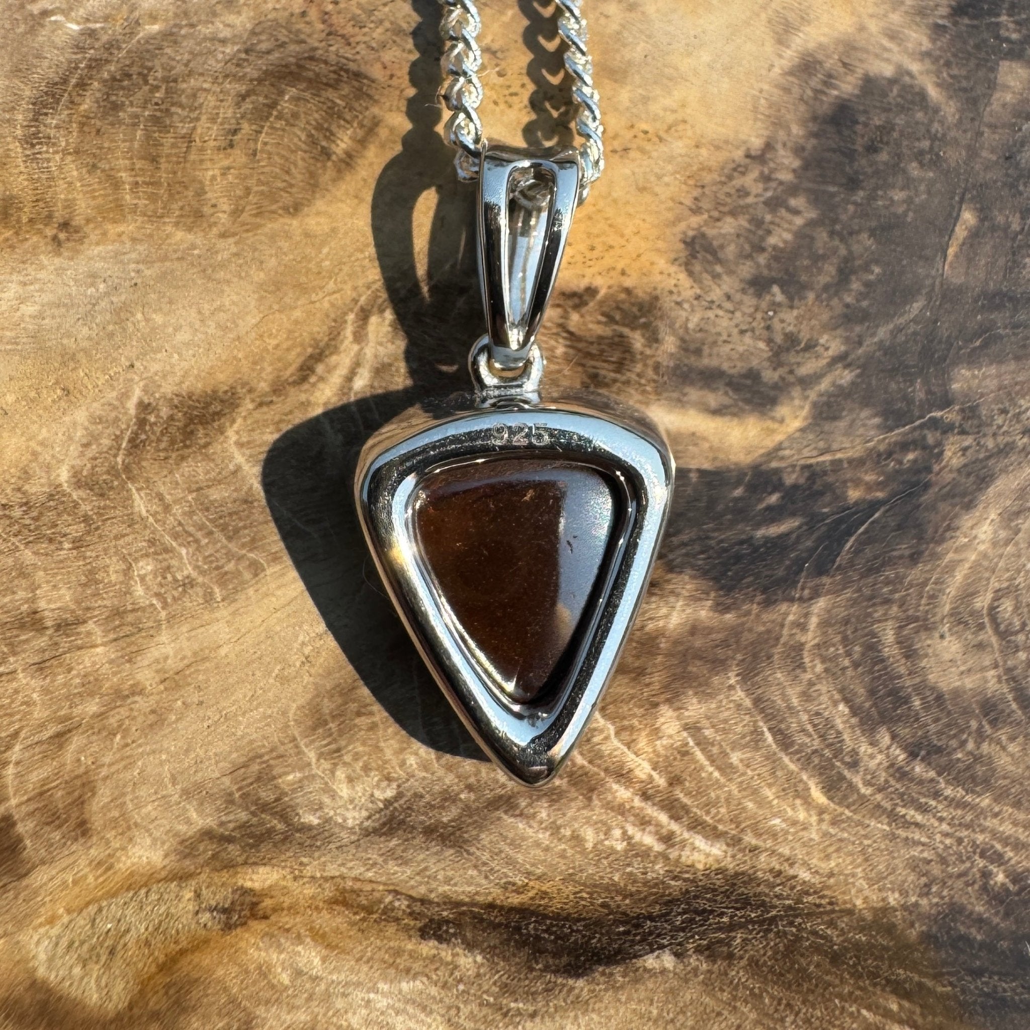 Queensland Boulder Opal 925 Sterling Silver Pendant Necklace