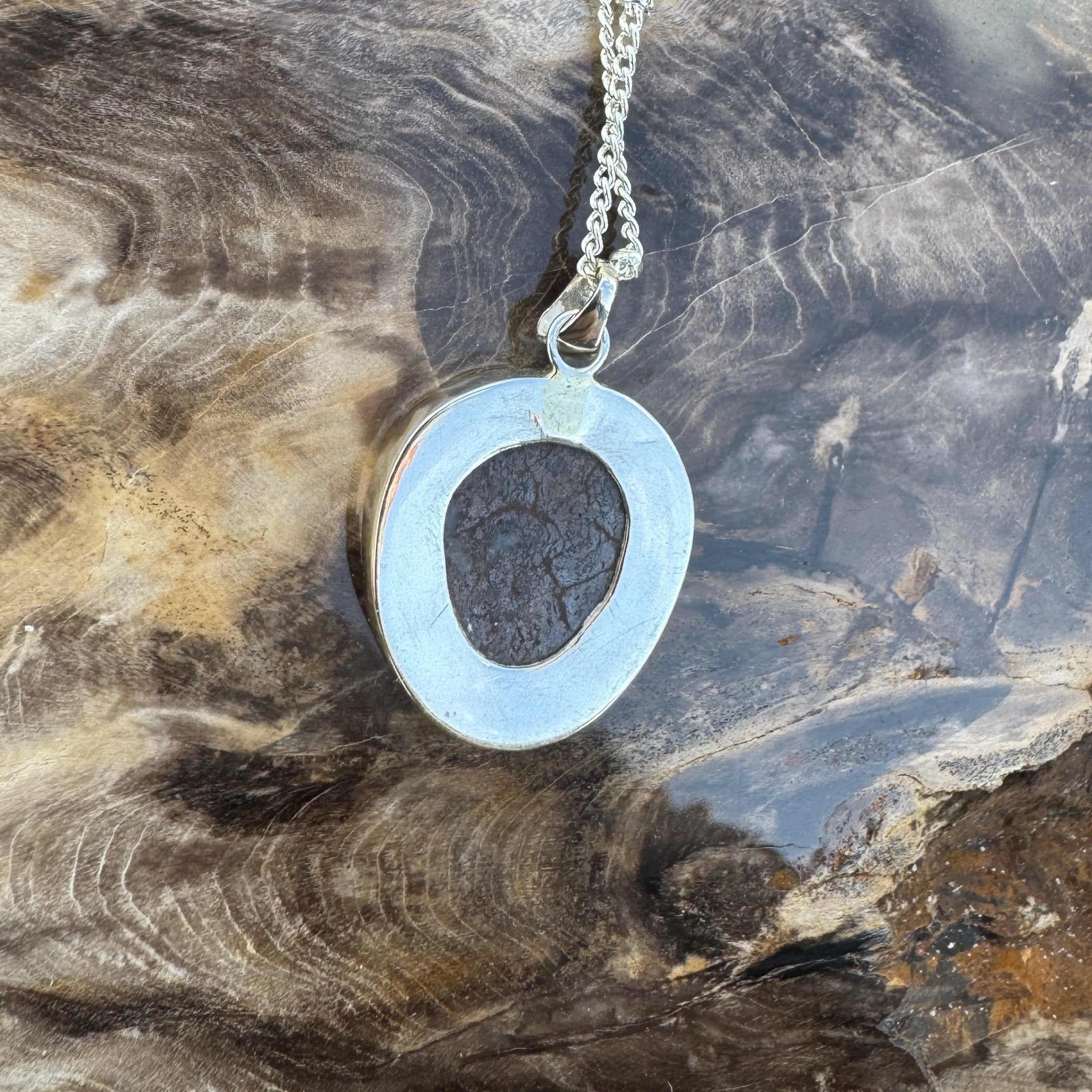 Rainforest Tide ~ 20.1ct Solid Queensland Boulder Opal 925 Sterling Silver Pendant Necklace