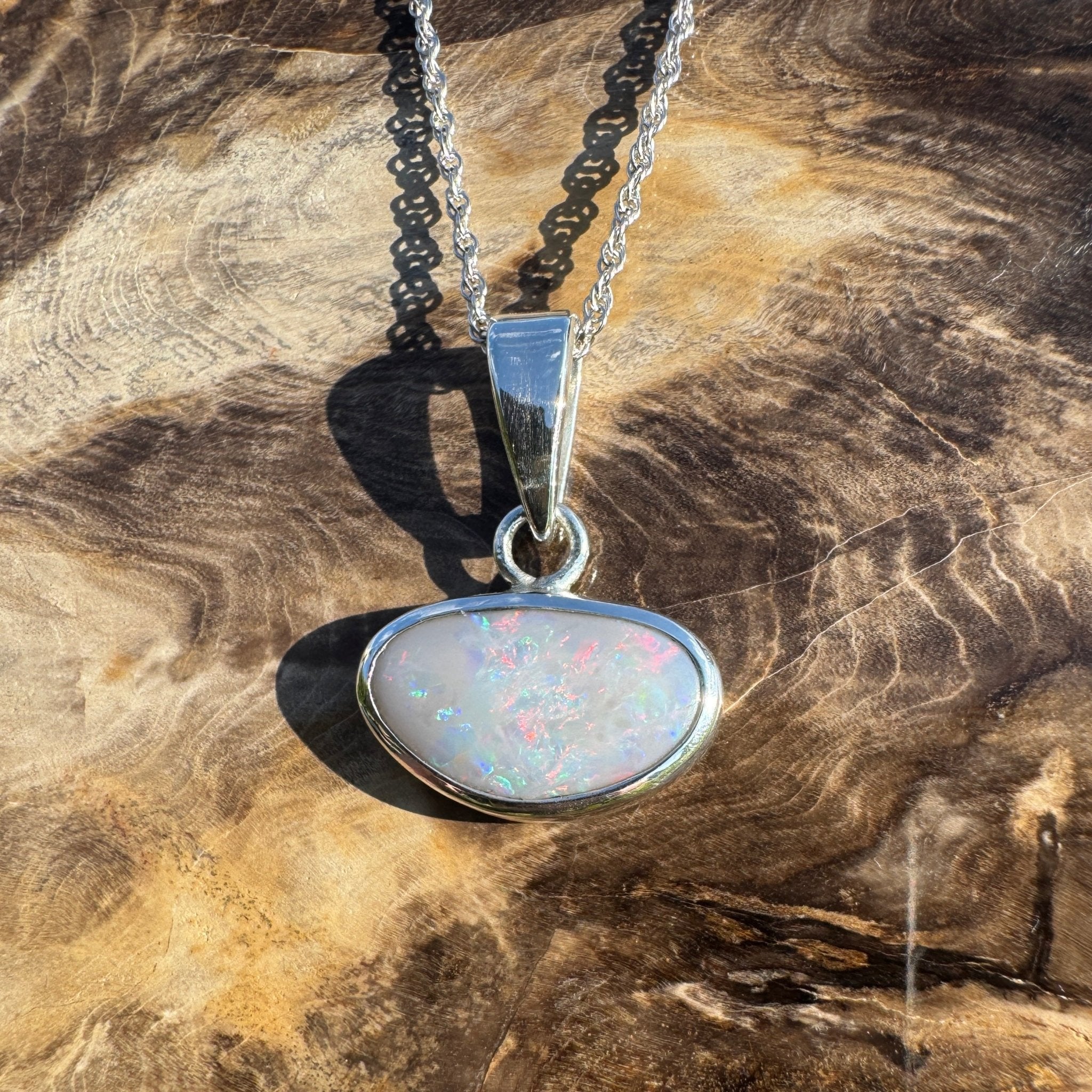 Reef Radiance ~ 3.8ct Lightning Ridge Opal 925 Silver Pendant